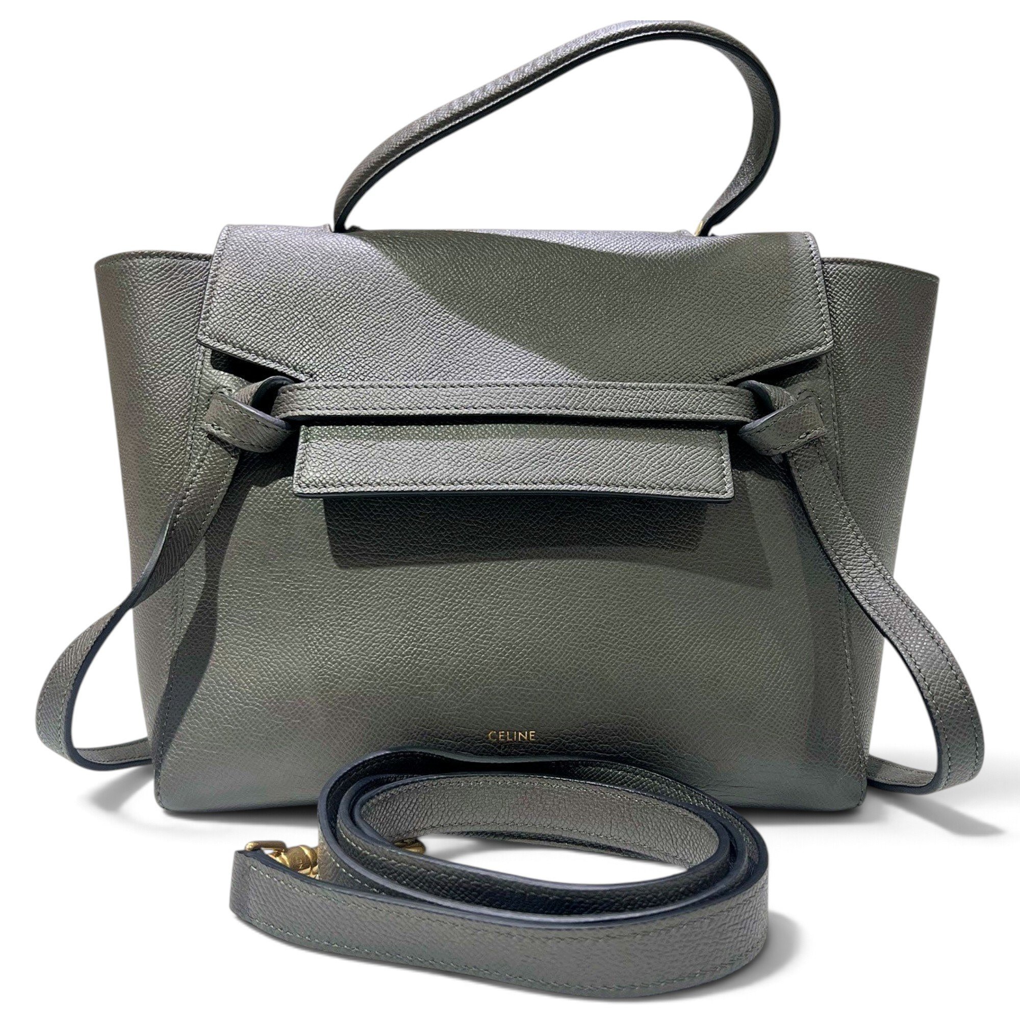 Belt leather handbag