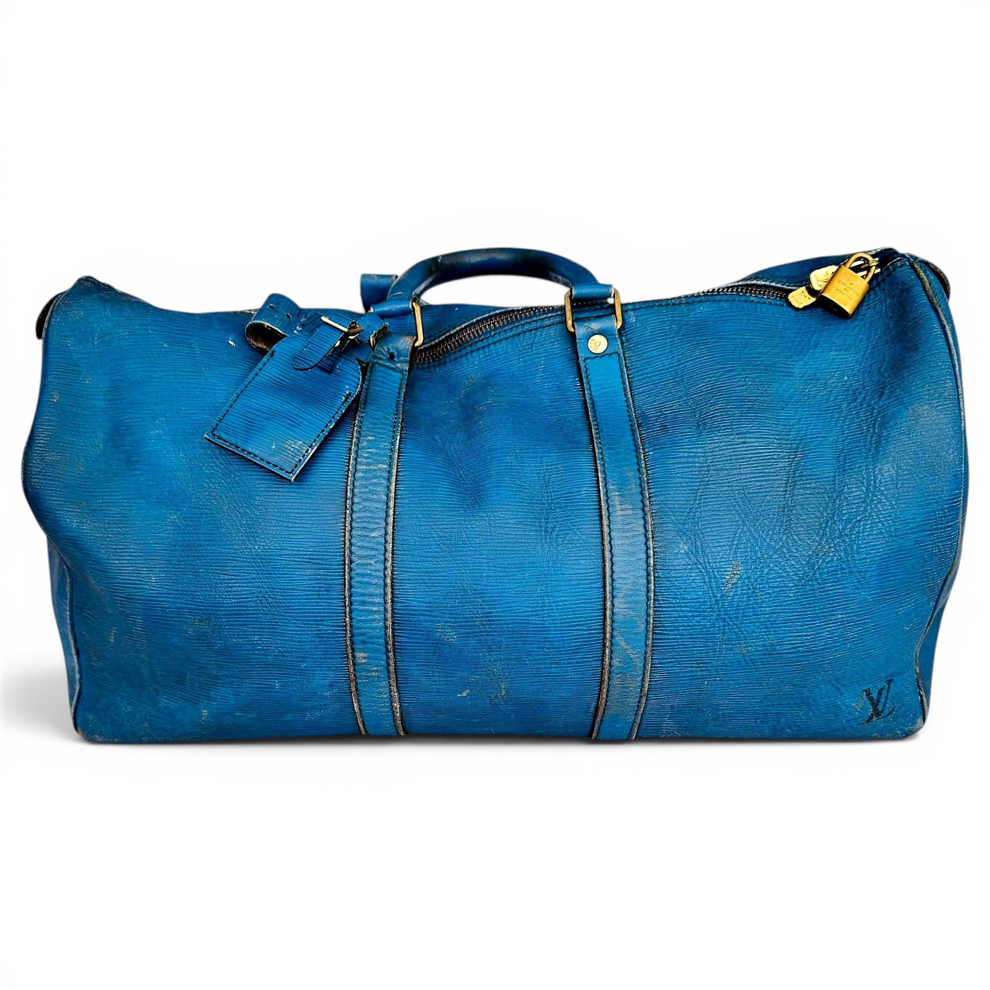 Keepall leather travel bag