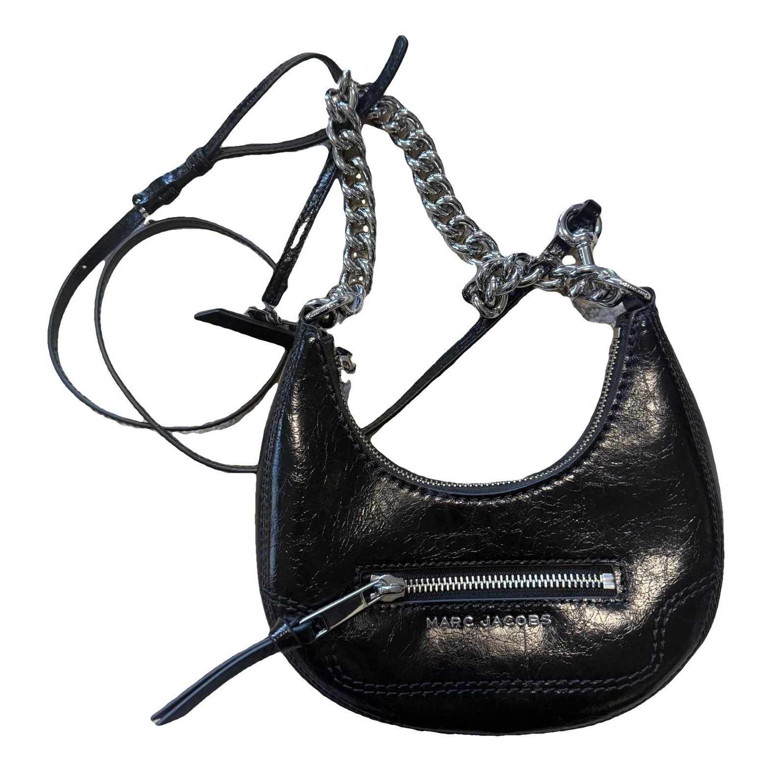 Leather clutch bag