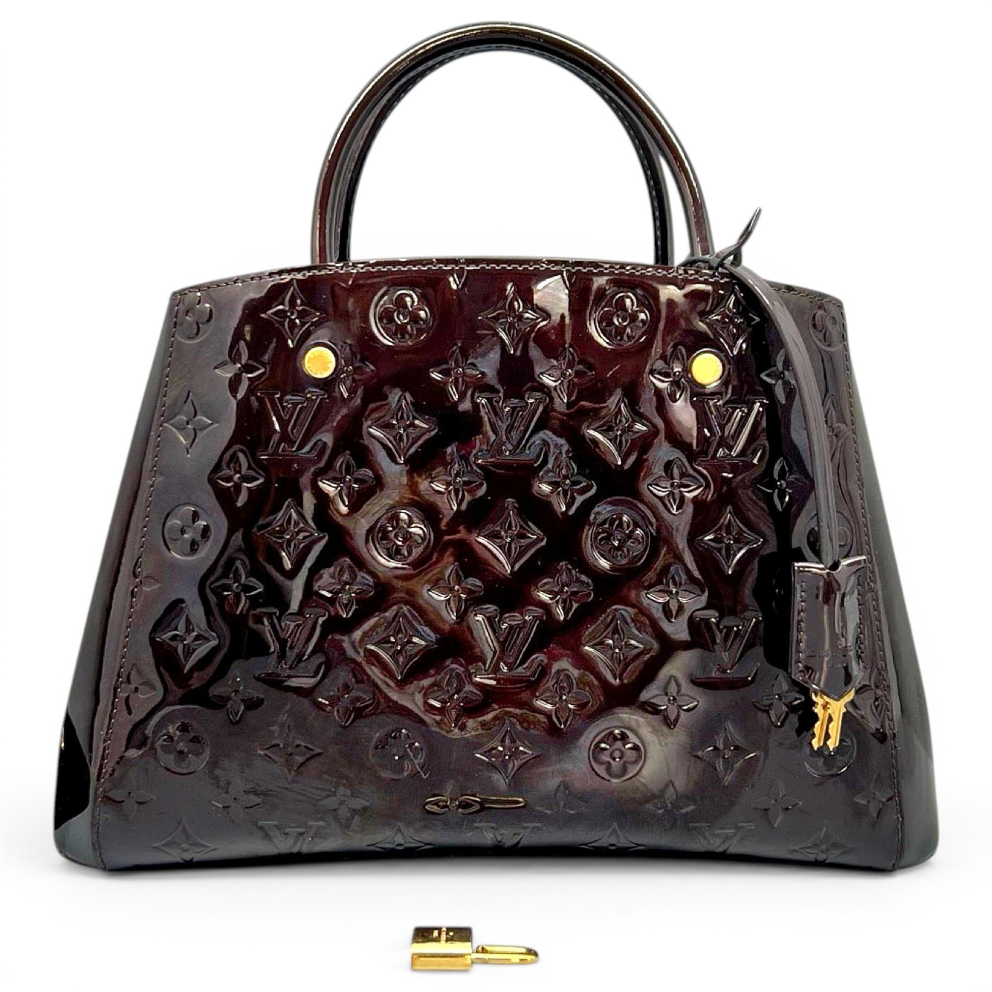 Patent leather handbag