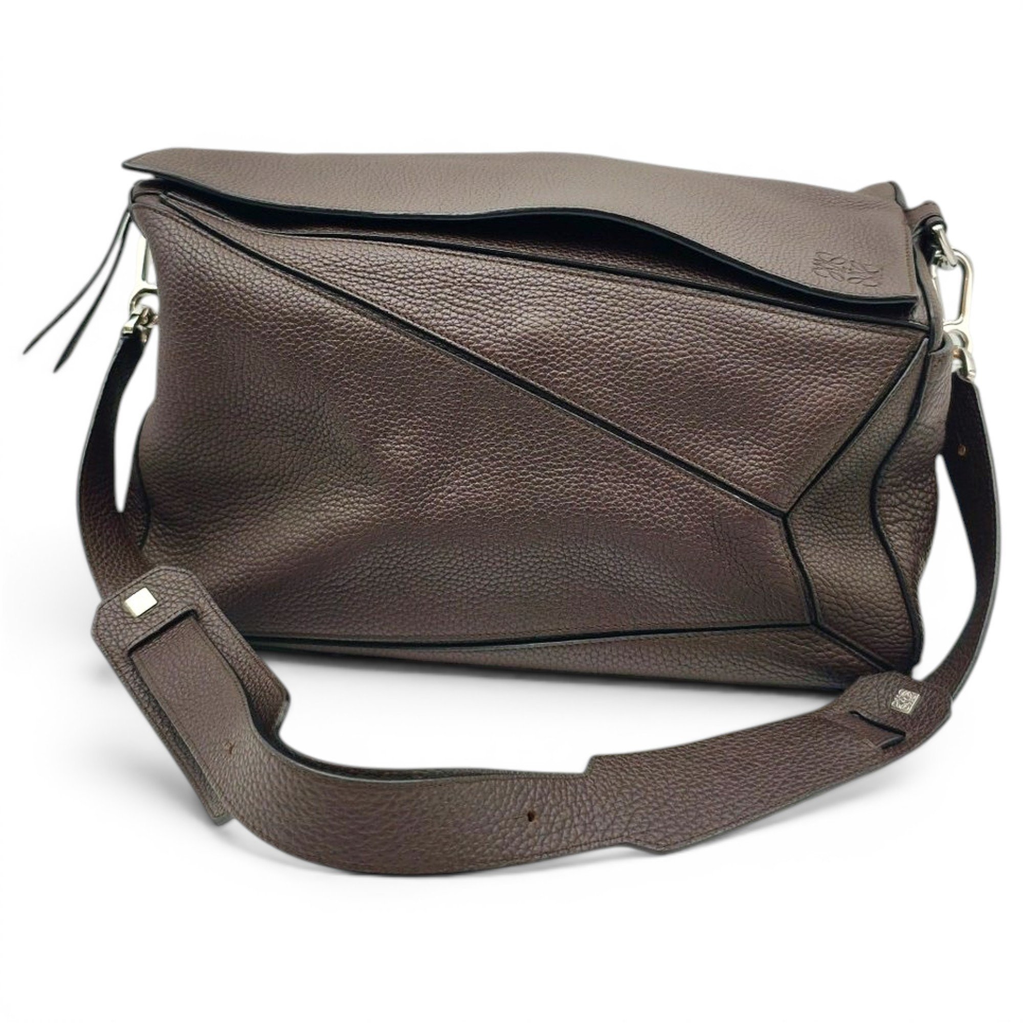 Puzzle leather handbag