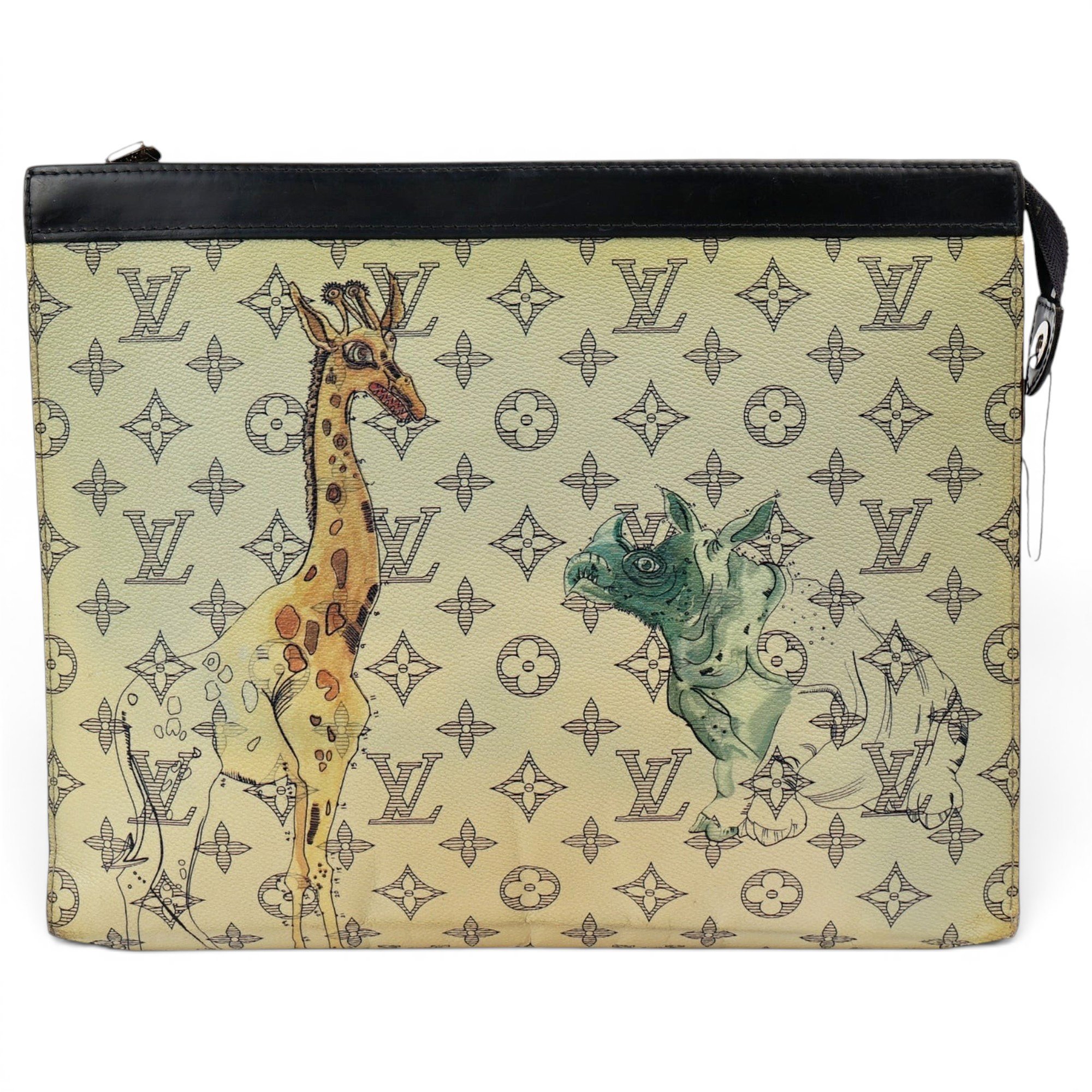 Leather clutch bag