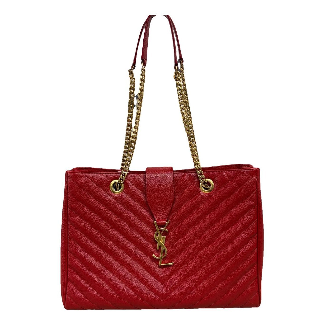 Saint Laurent Shopping monogramme leather tote