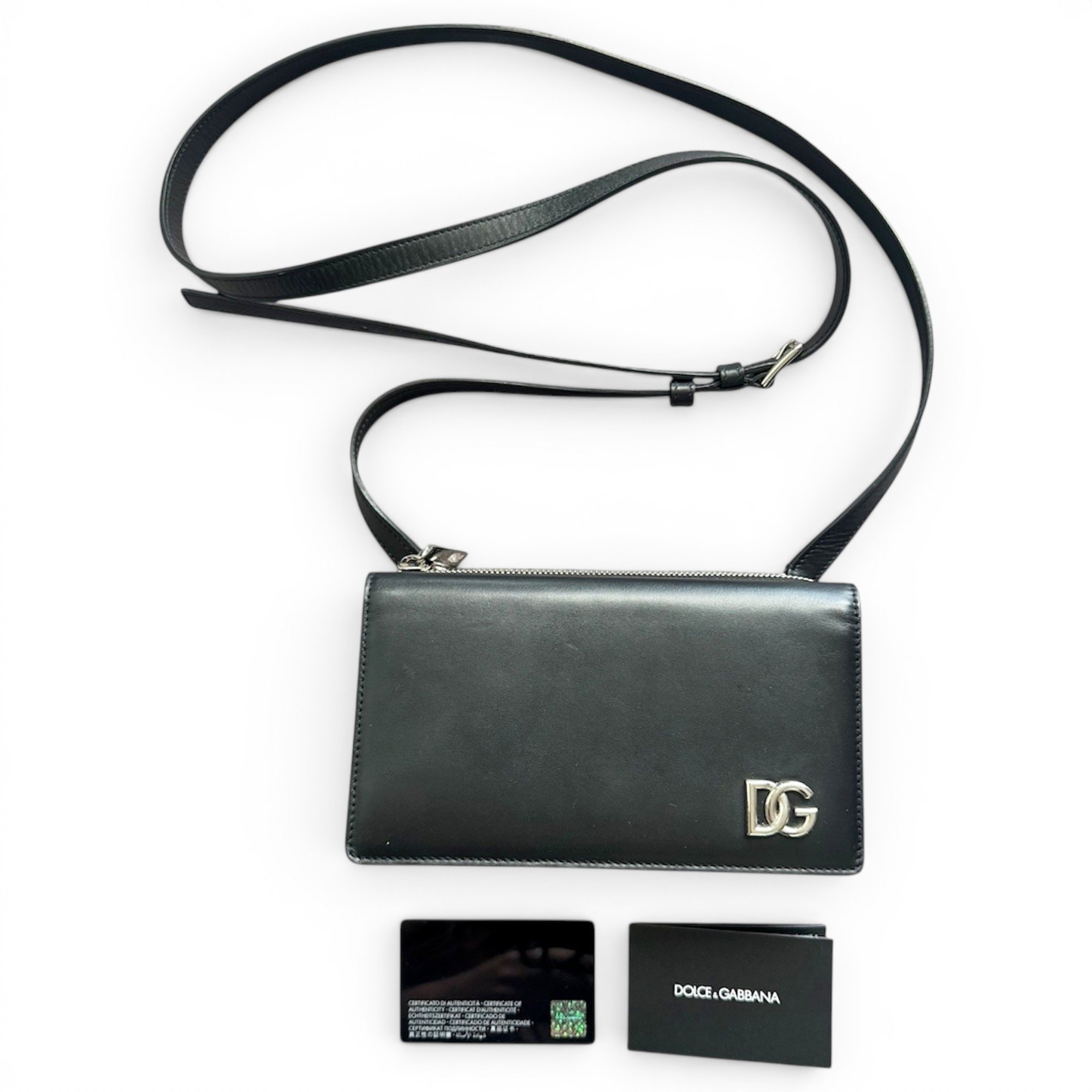 Leather clutch bag