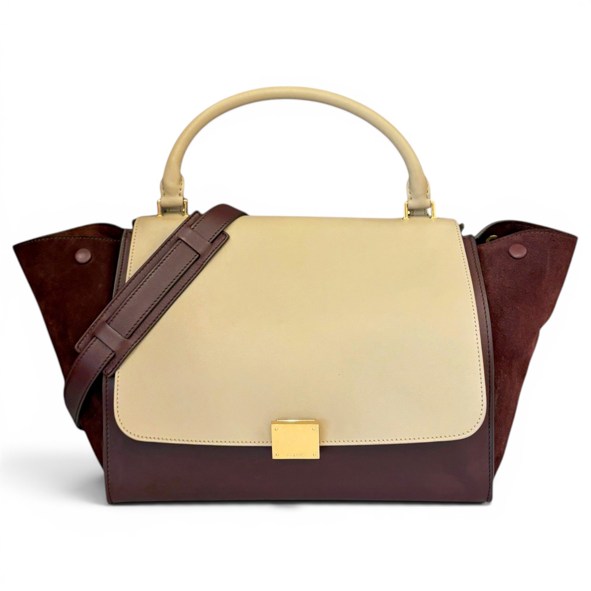 Trapèze pony-style calfskin handbag