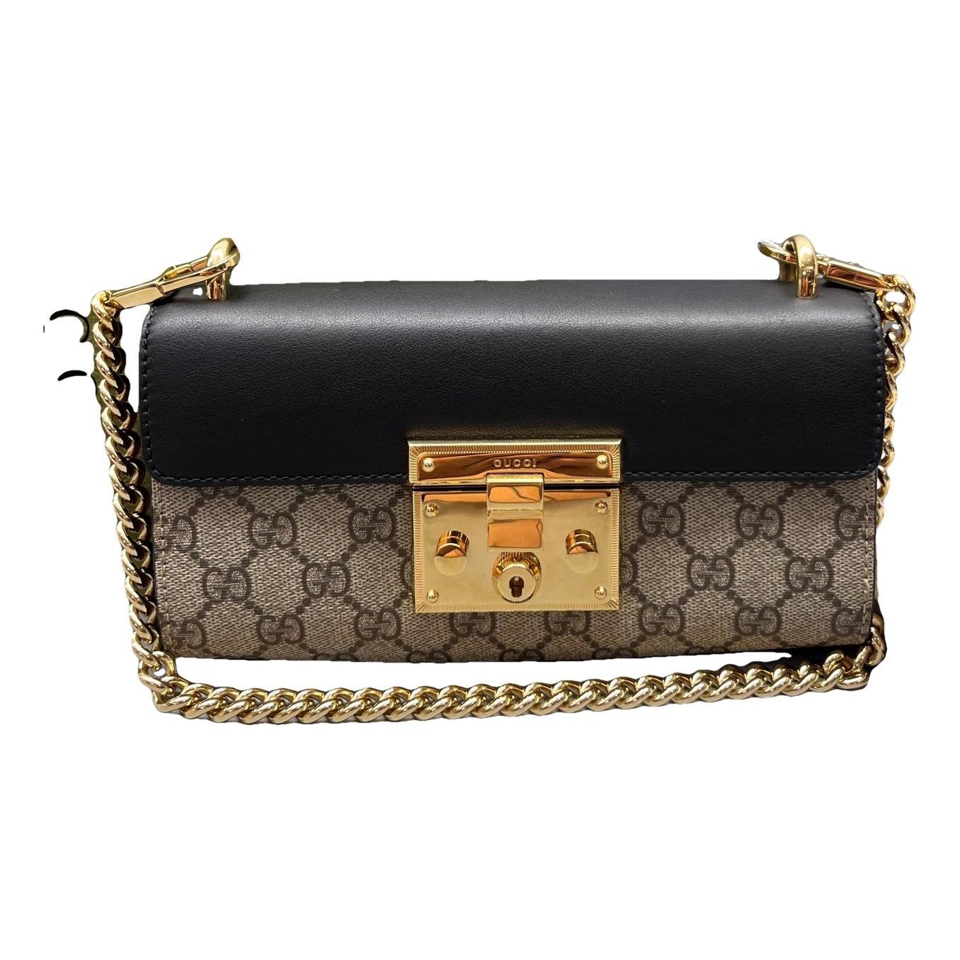 Padlock leather handbag