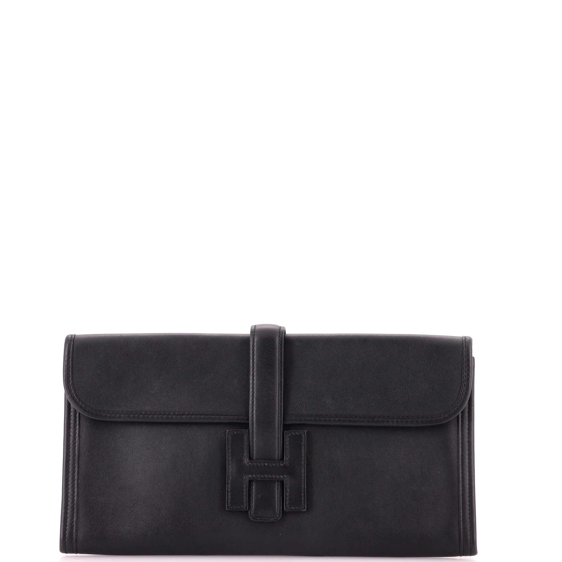 Leather clutch bag