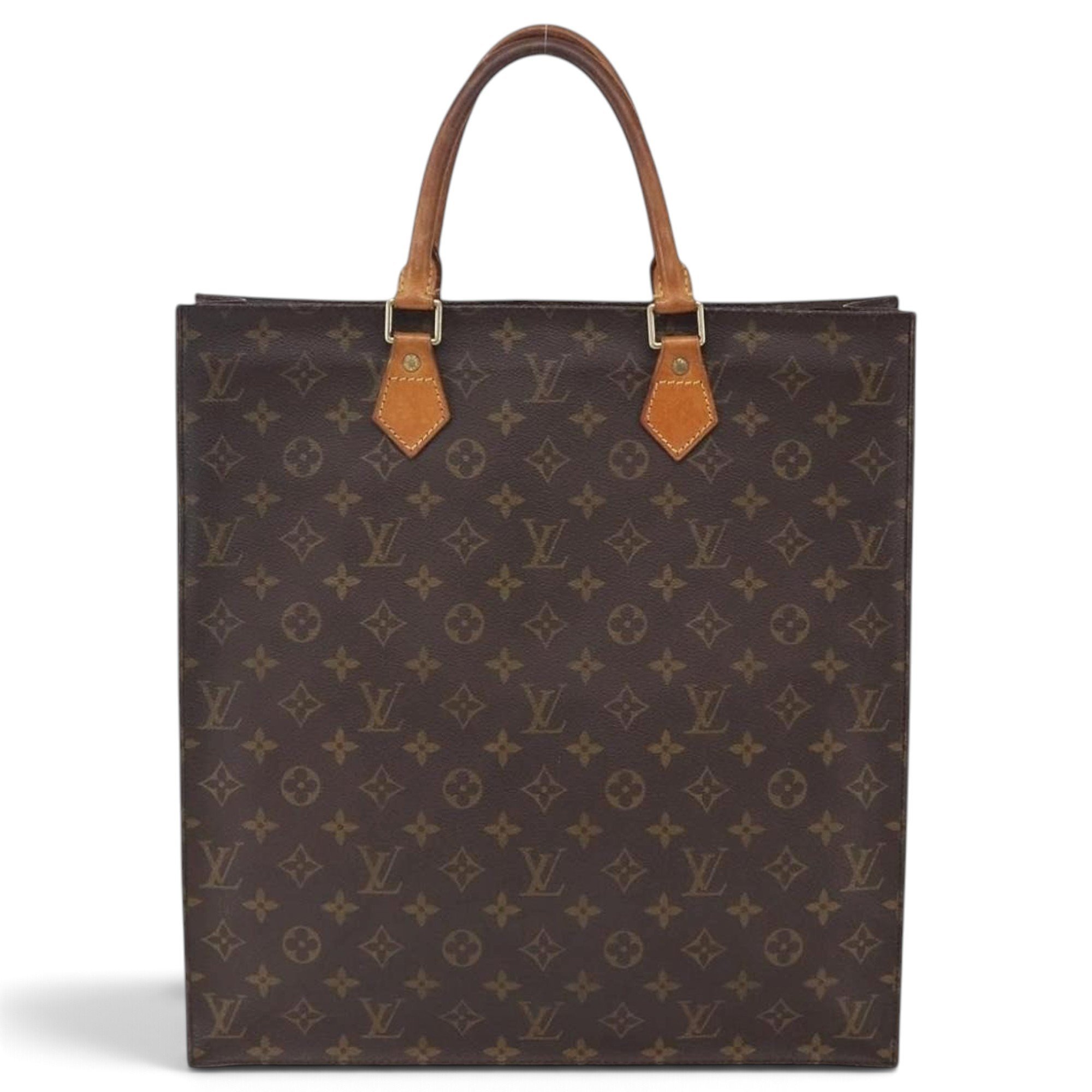 Plat leather handbag