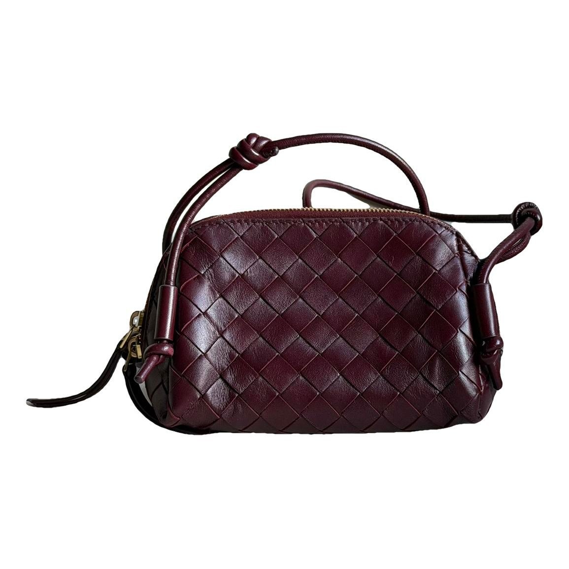 Leather clutch bag