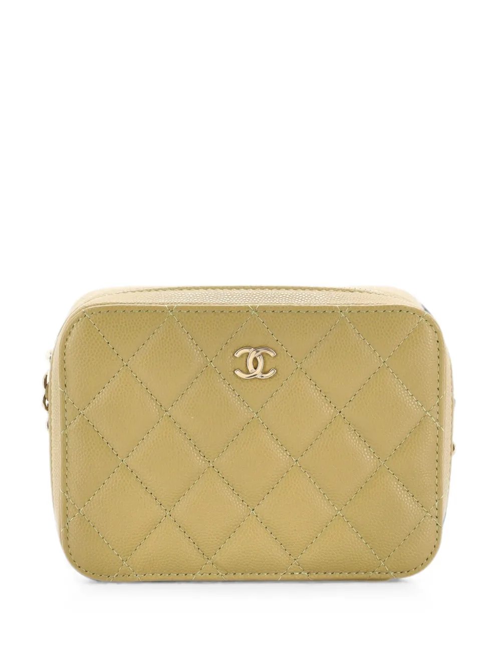 Square CC Chain Camera Bag Quilted Caviar Mini shoulder bag