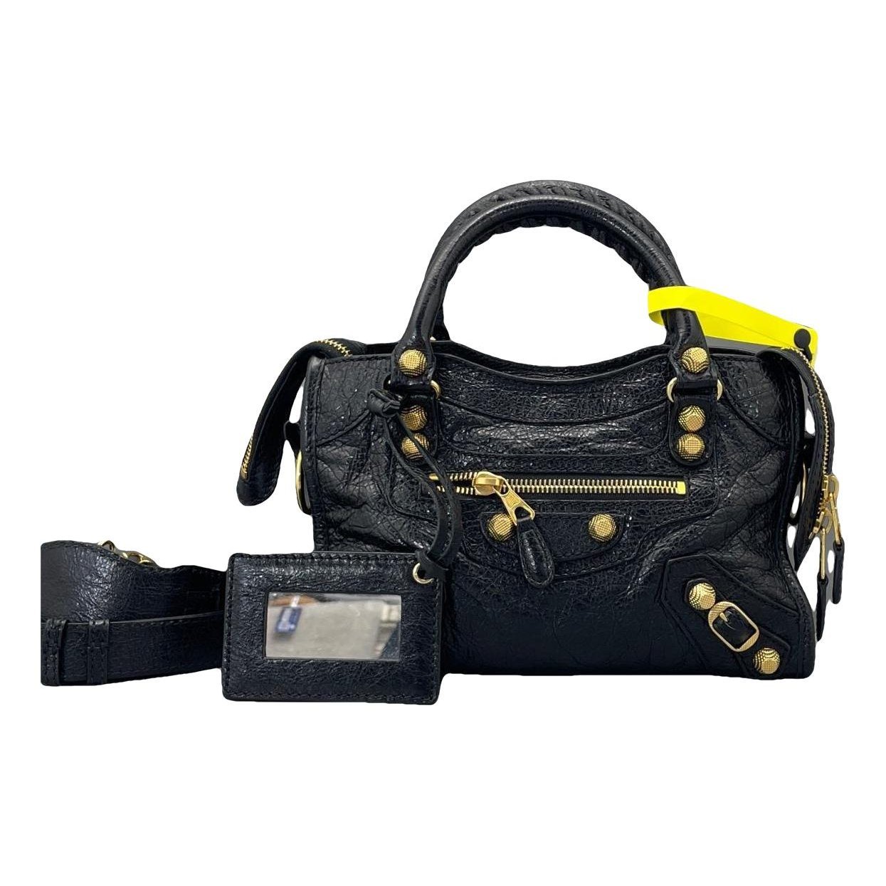 City leather handbag