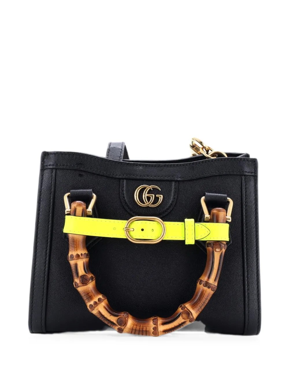 Diana NM Bamboo Handle Tote Leather Mini crossbody bag