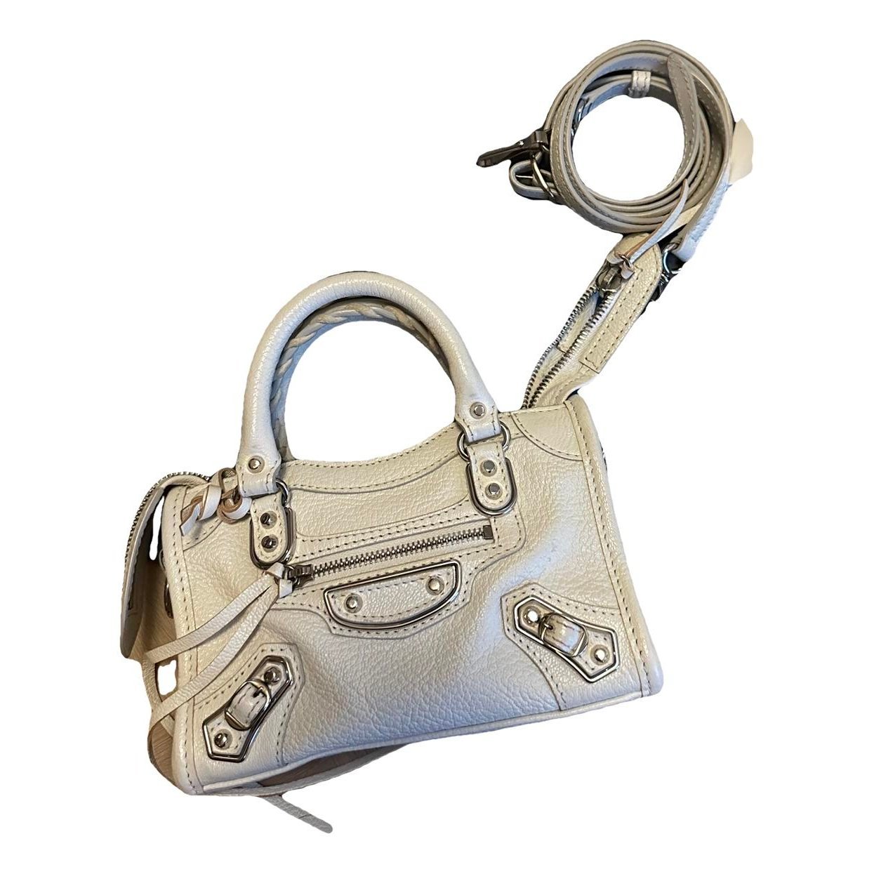 City leather handbag