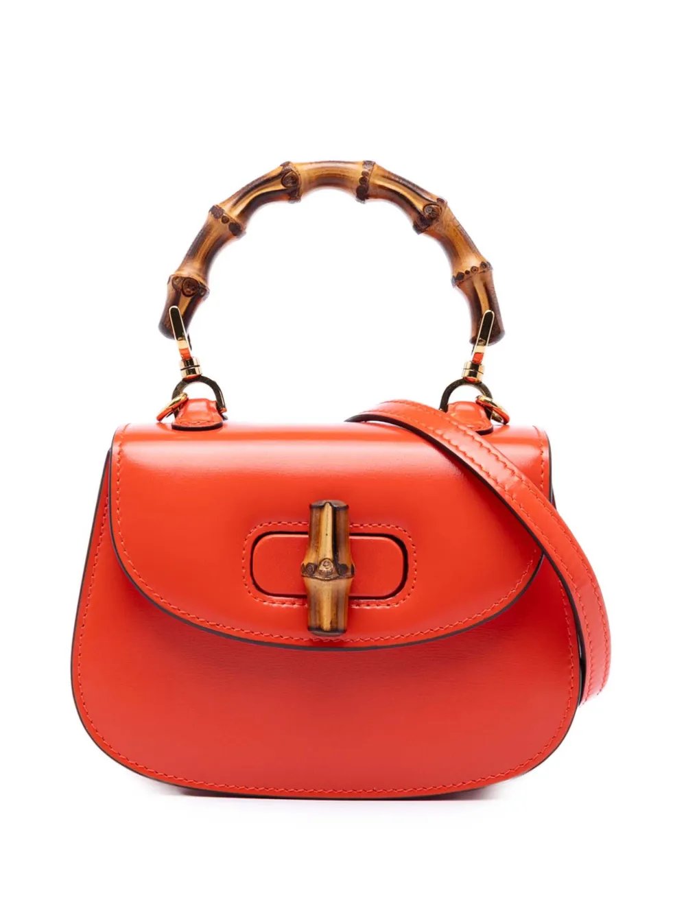 2016-2026 Mini Calfskin 1947 Bamboo Top Handle Bag satchel