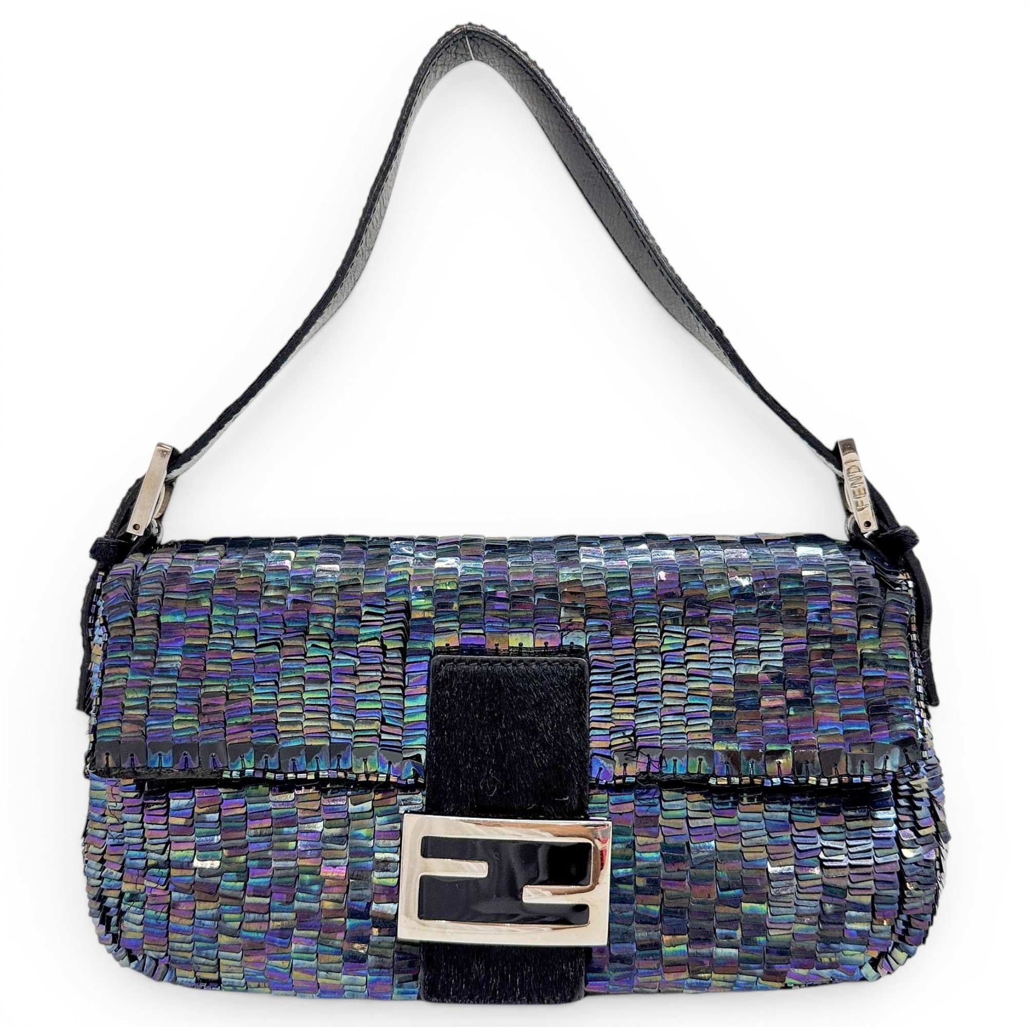 Baguette glitter handbag