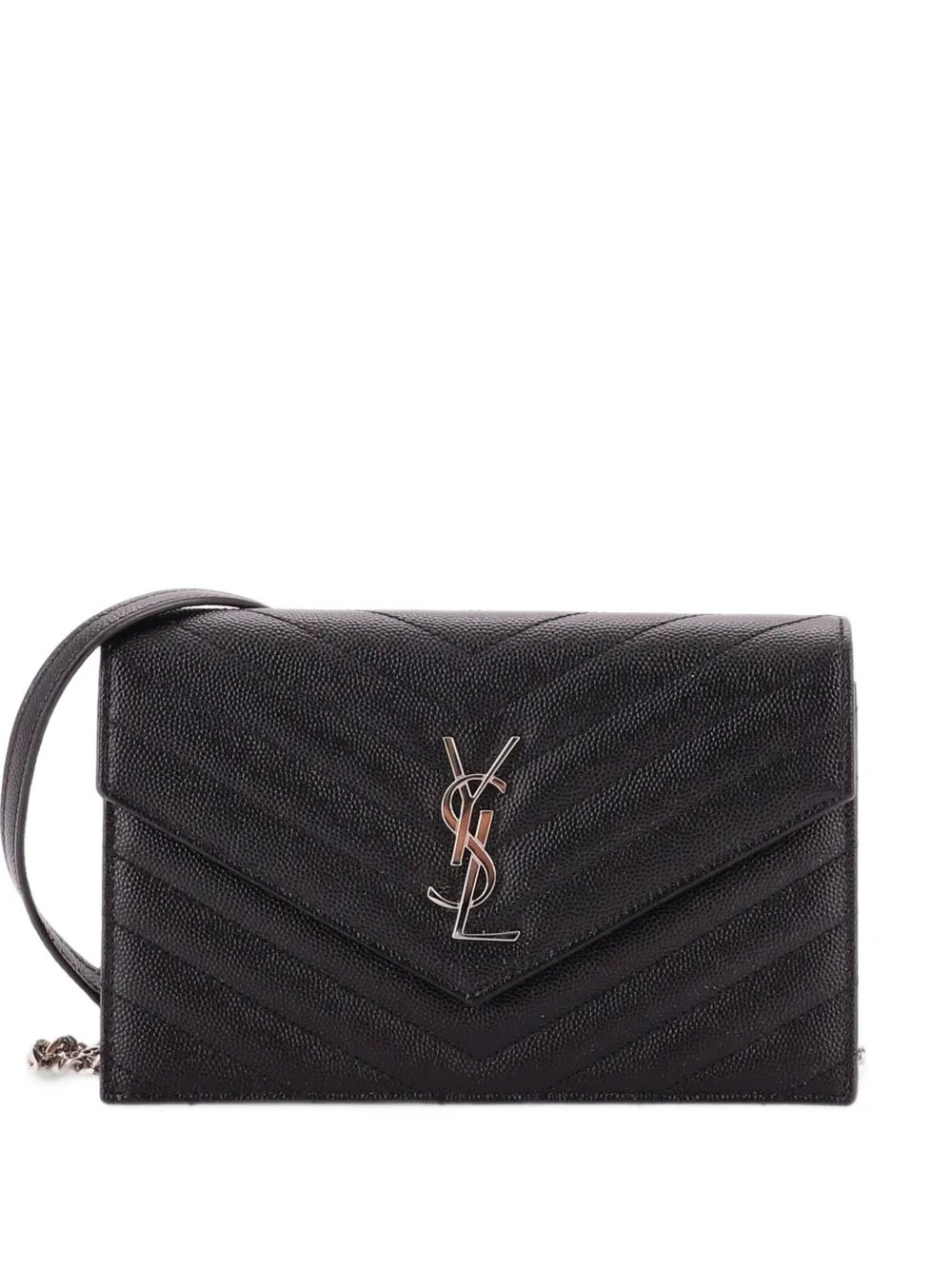 Classic Monogram Wallet on Chain Matelasse Chevron Leather Small crossbody bag