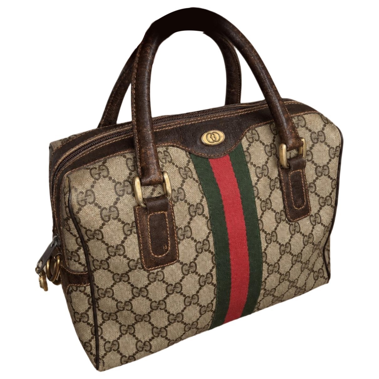 Ophidia leather bowling bag