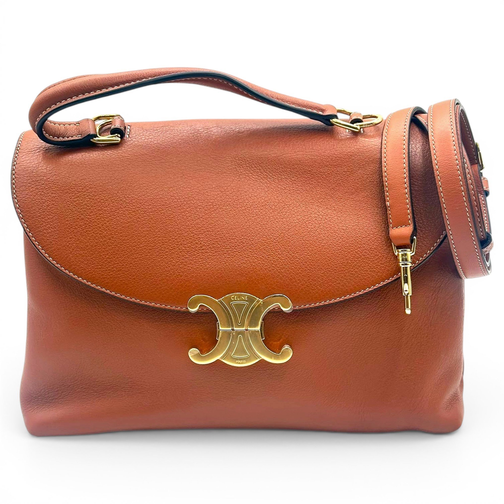 Triomphe leather handbag