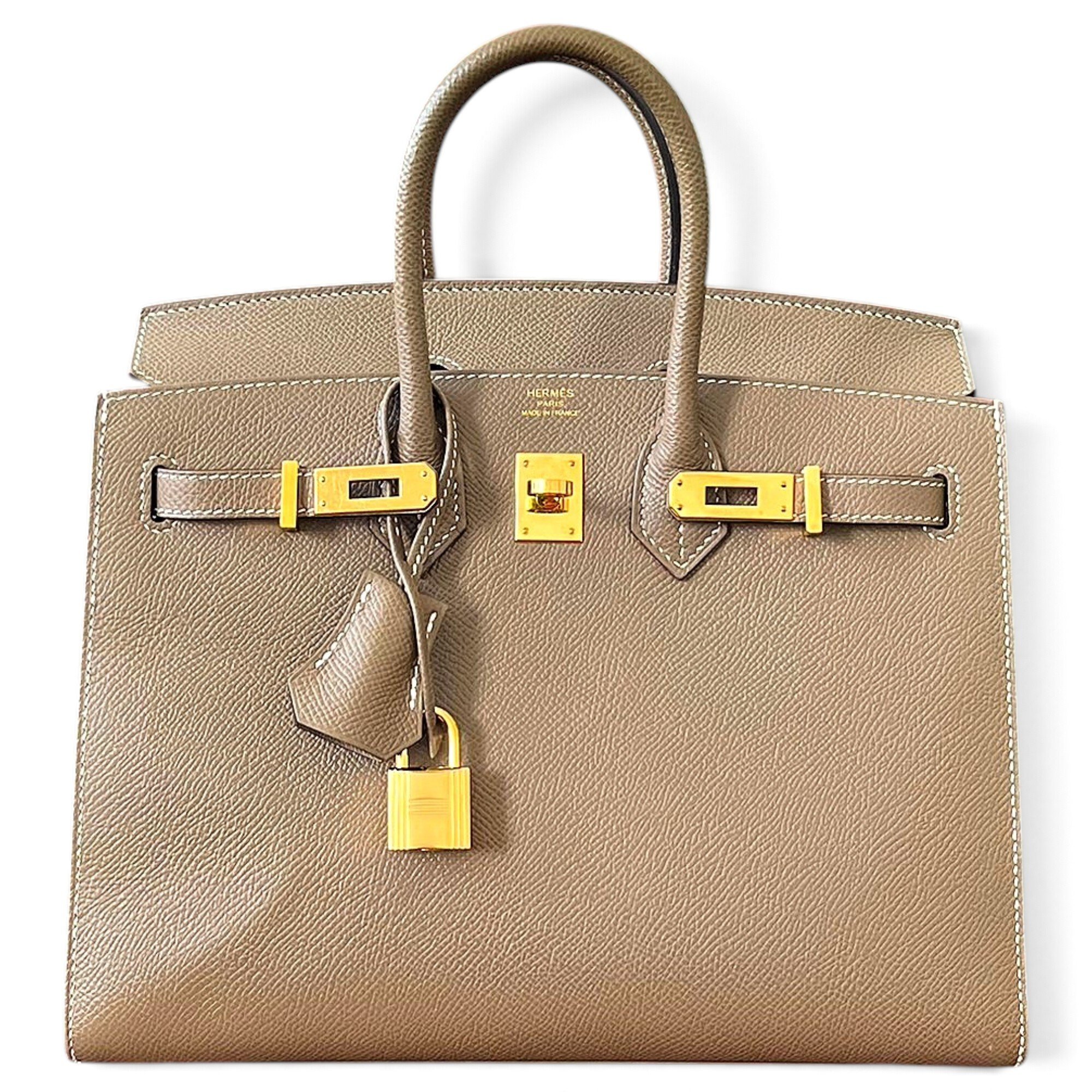 Birkin 25 leather handbag