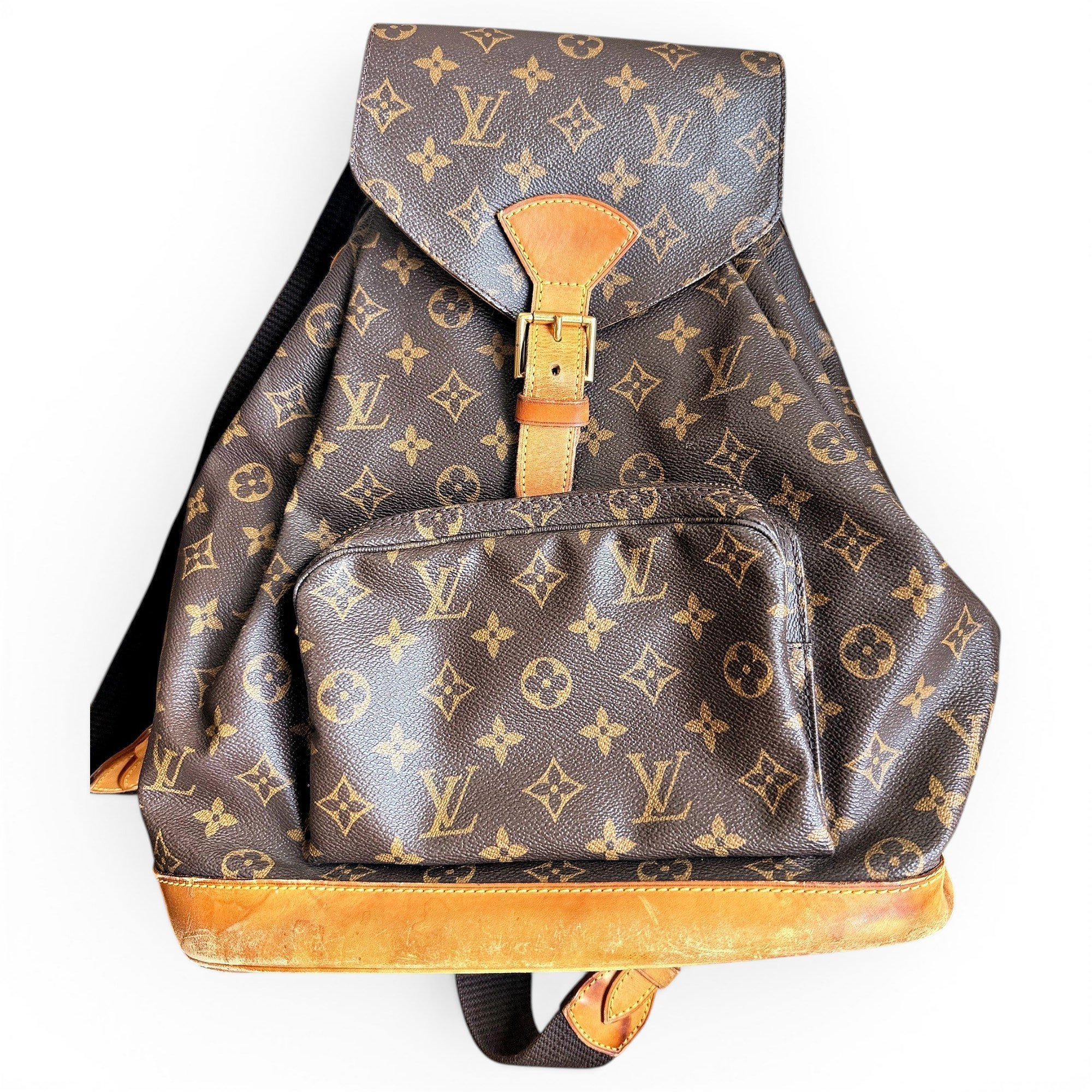 Montsouris Vintage leather backpack
