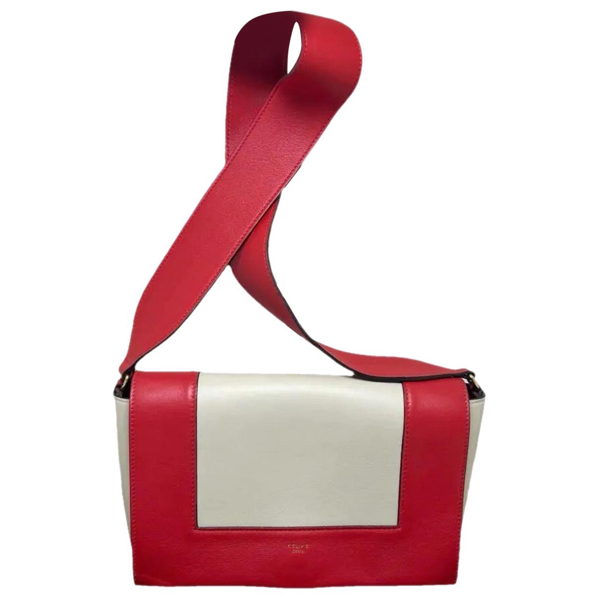 Frame leather handbag