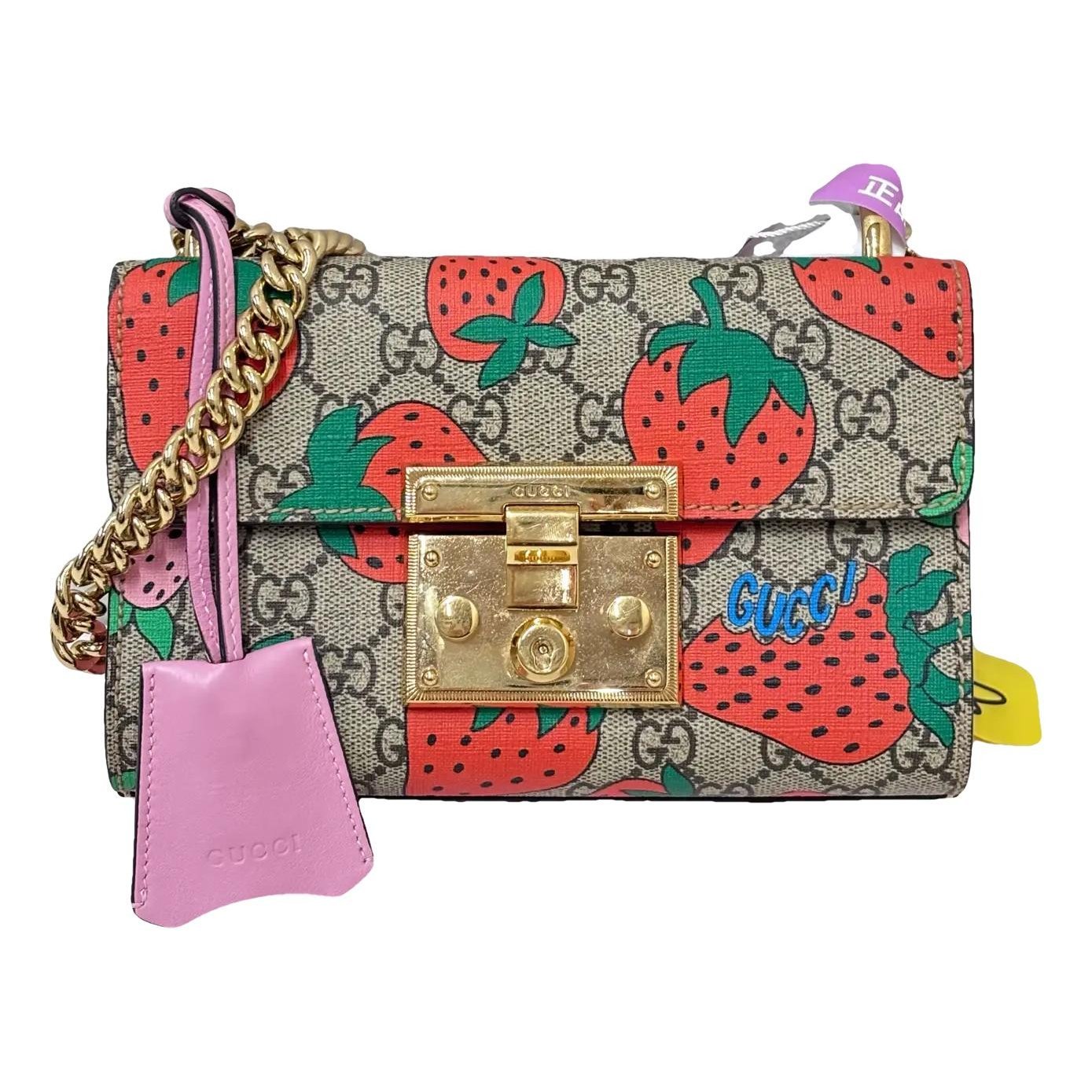 Padlock leather crossbody bag