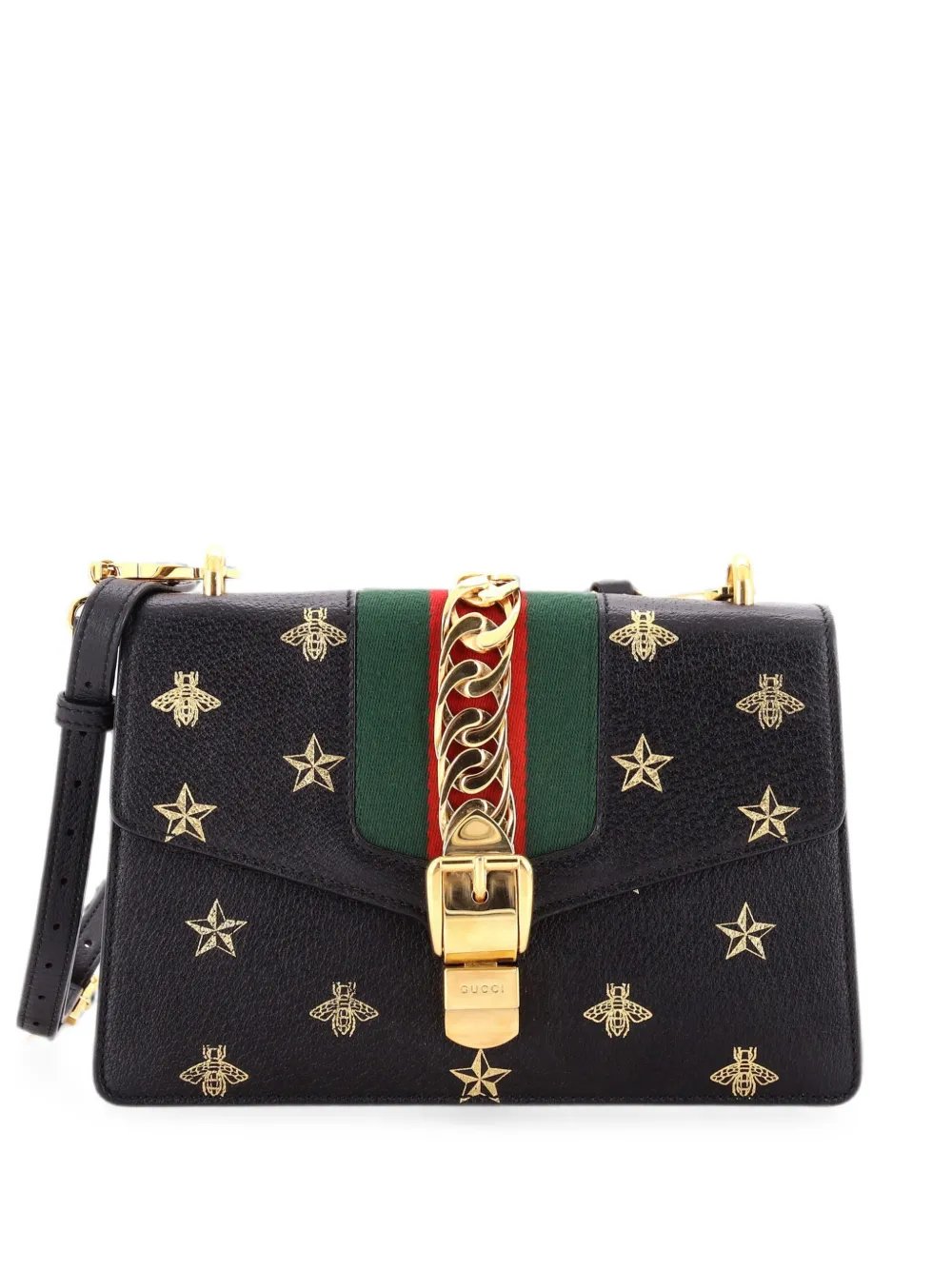 Sylvie Printed Leather Small shoulder bag