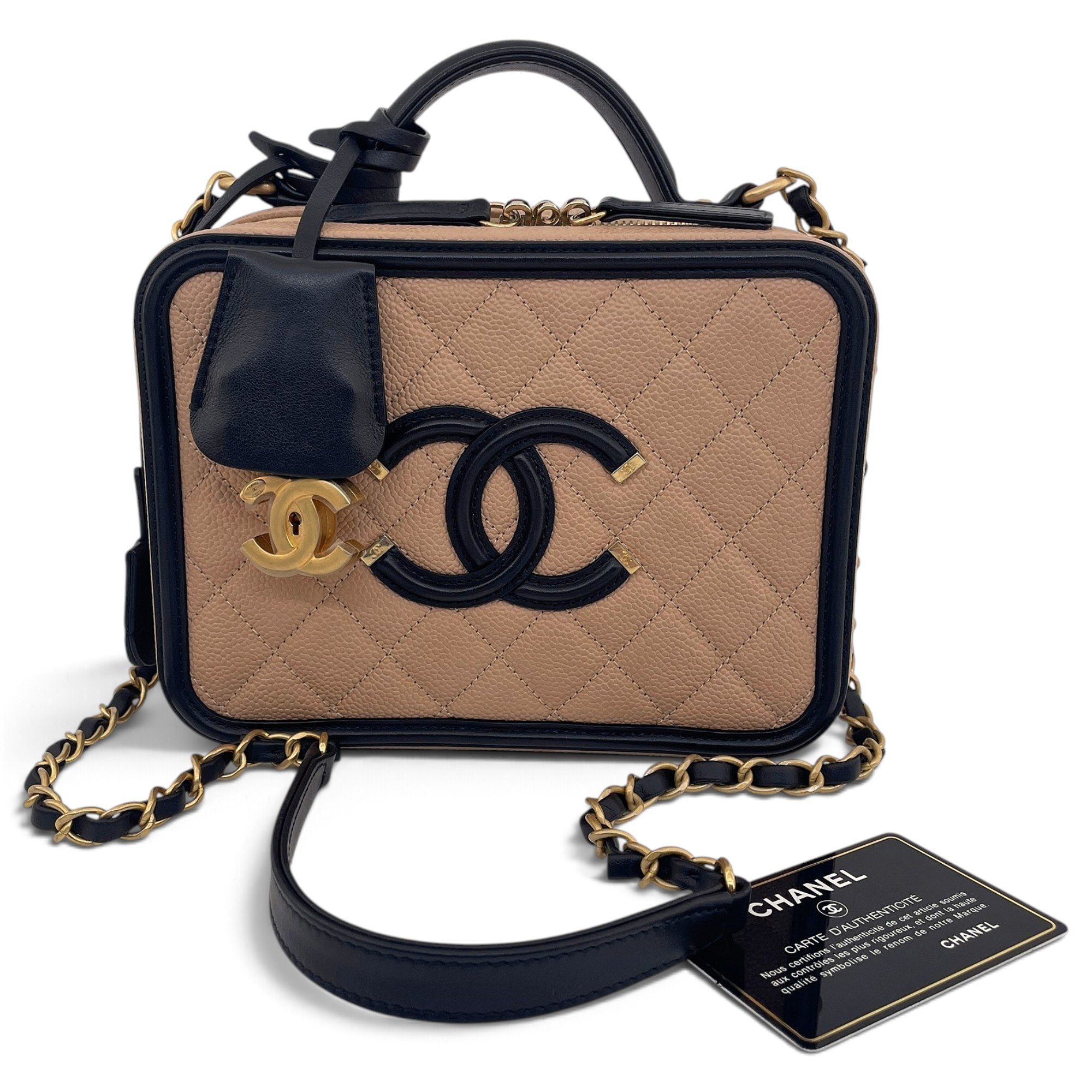 Vanity leather handbag