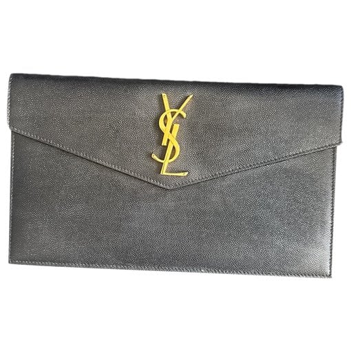 Leather clutch bag