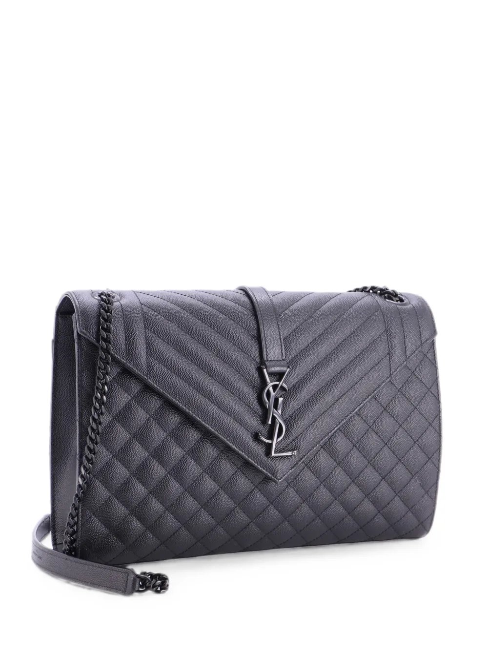 Classic Monogram Envelope Satchel Mixed Matelasse Leather Large shoulder bag