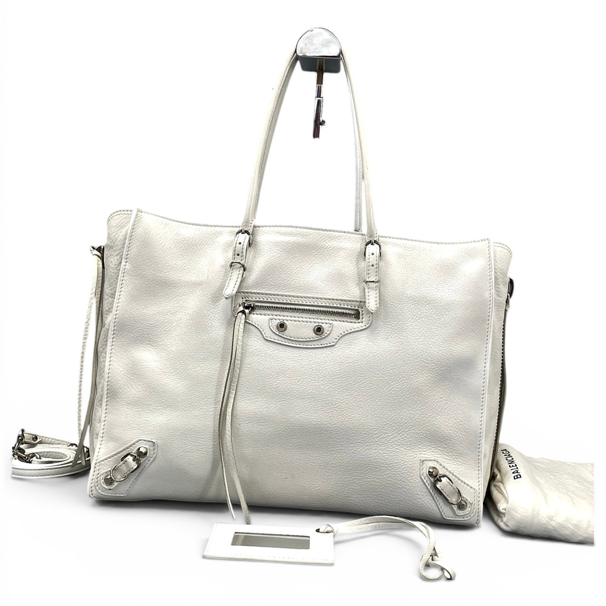 Papier leather handbag