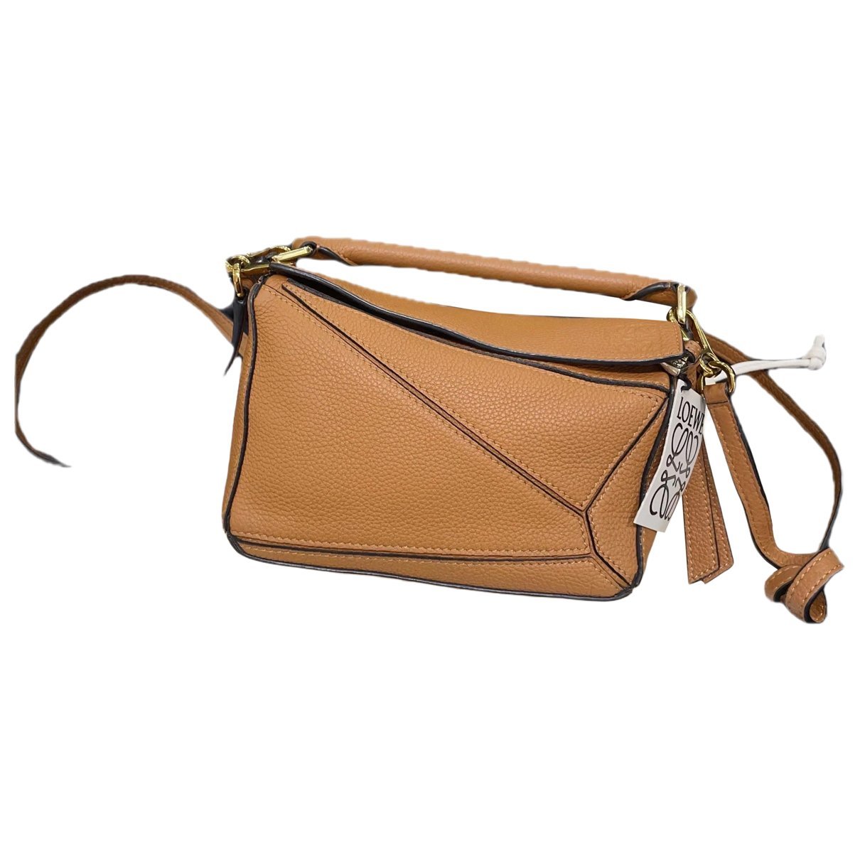 Puzzle leather handbag