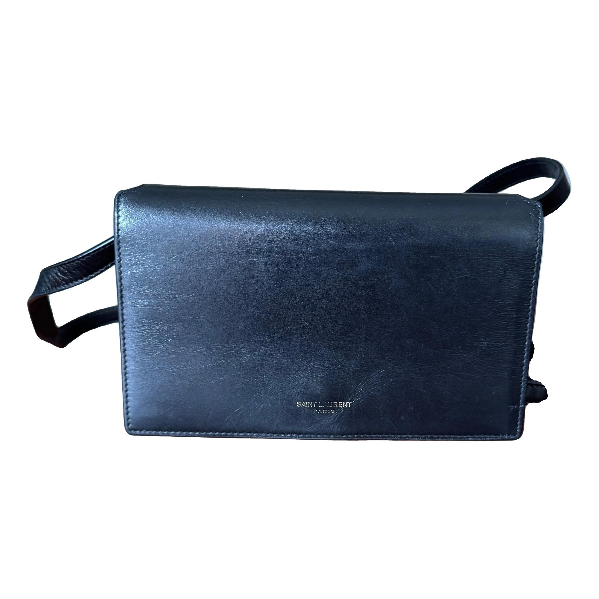 Leather clutch bag