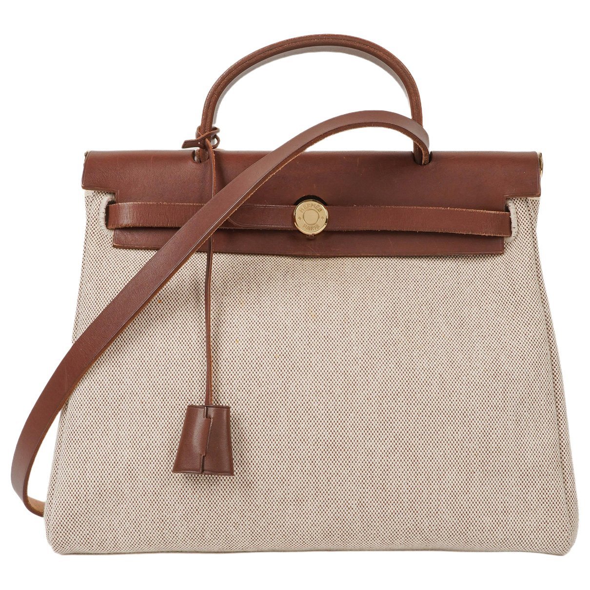 Hermes Herbag Handbag Vache Leather 2001