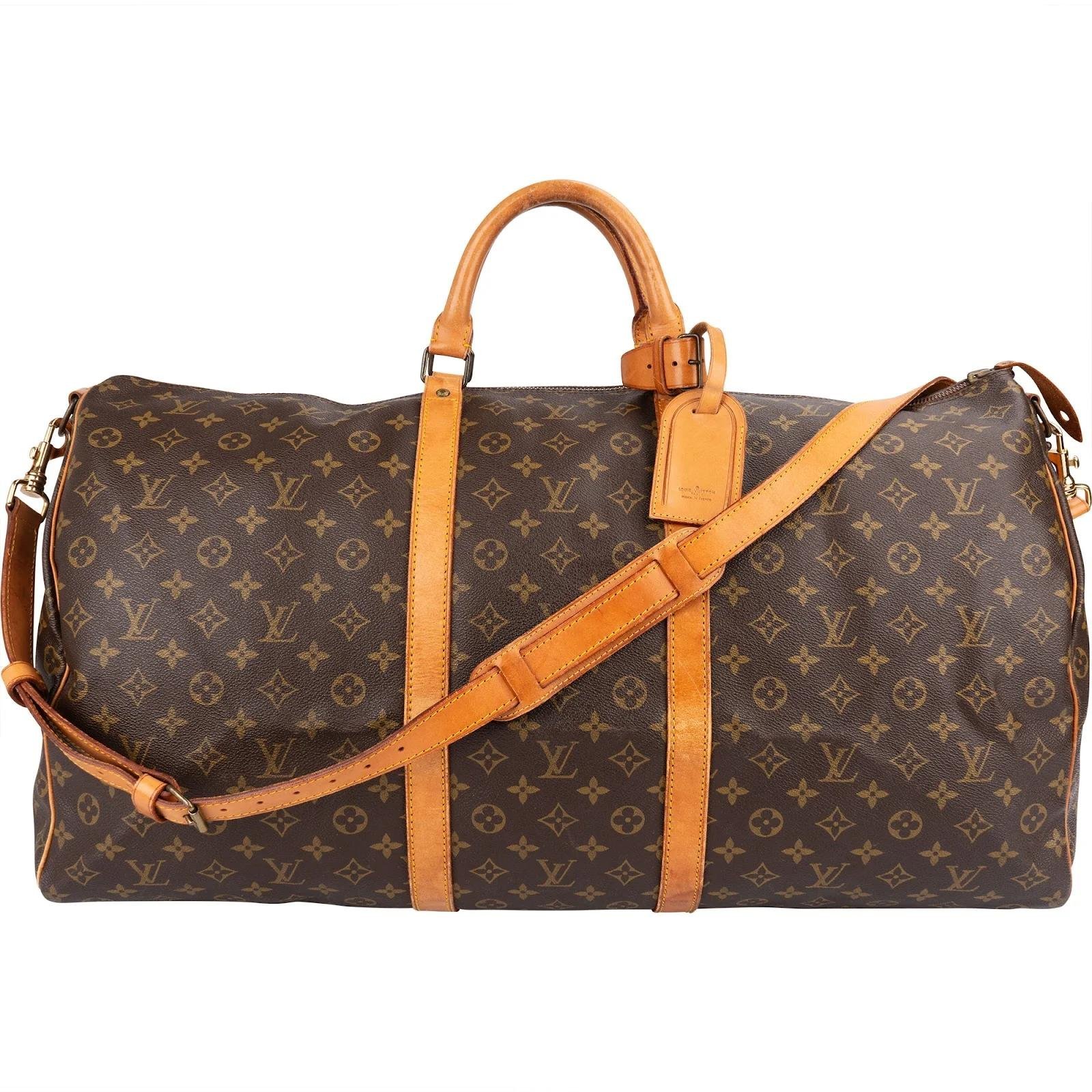 Keepall leather travel bag