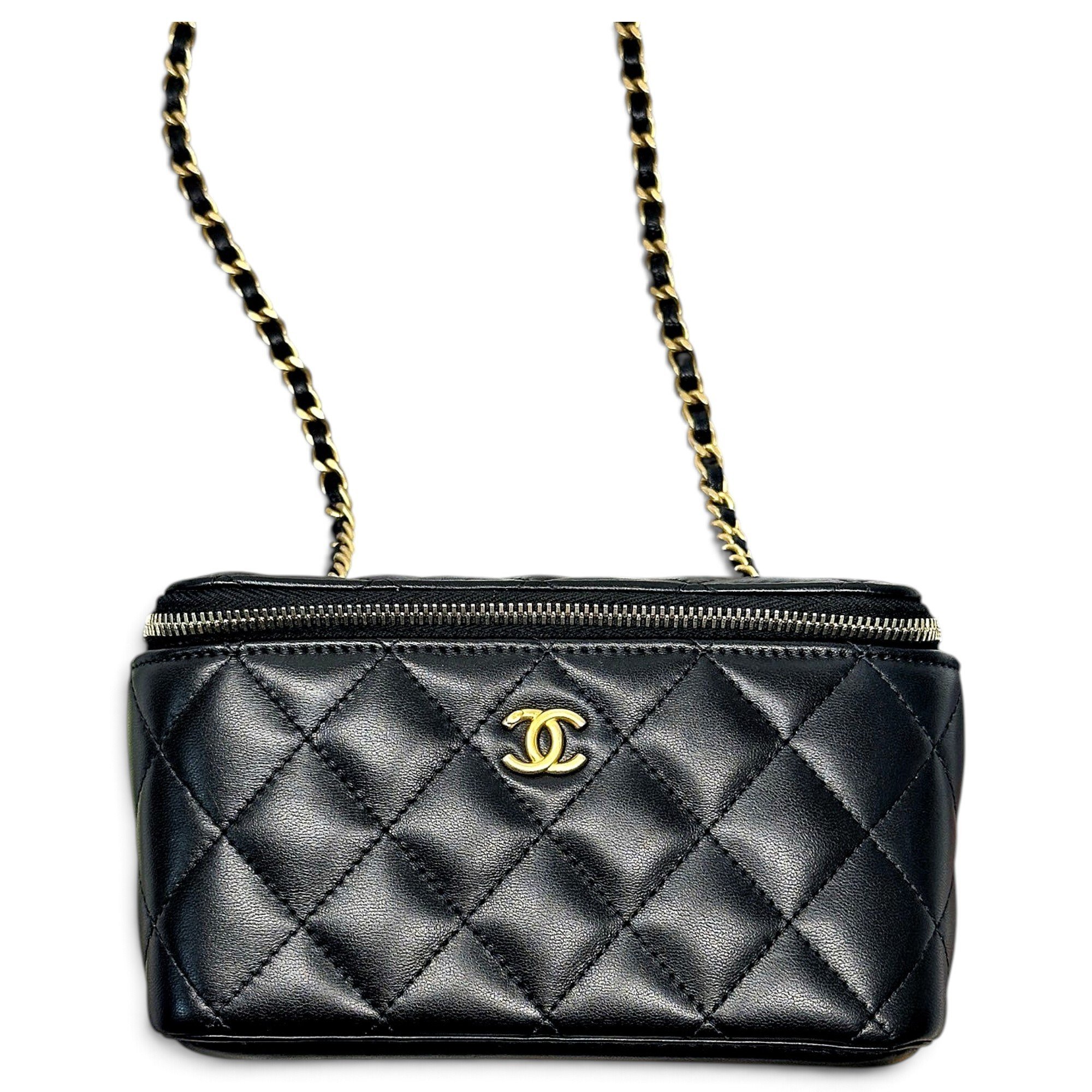 Vanity leather handbag