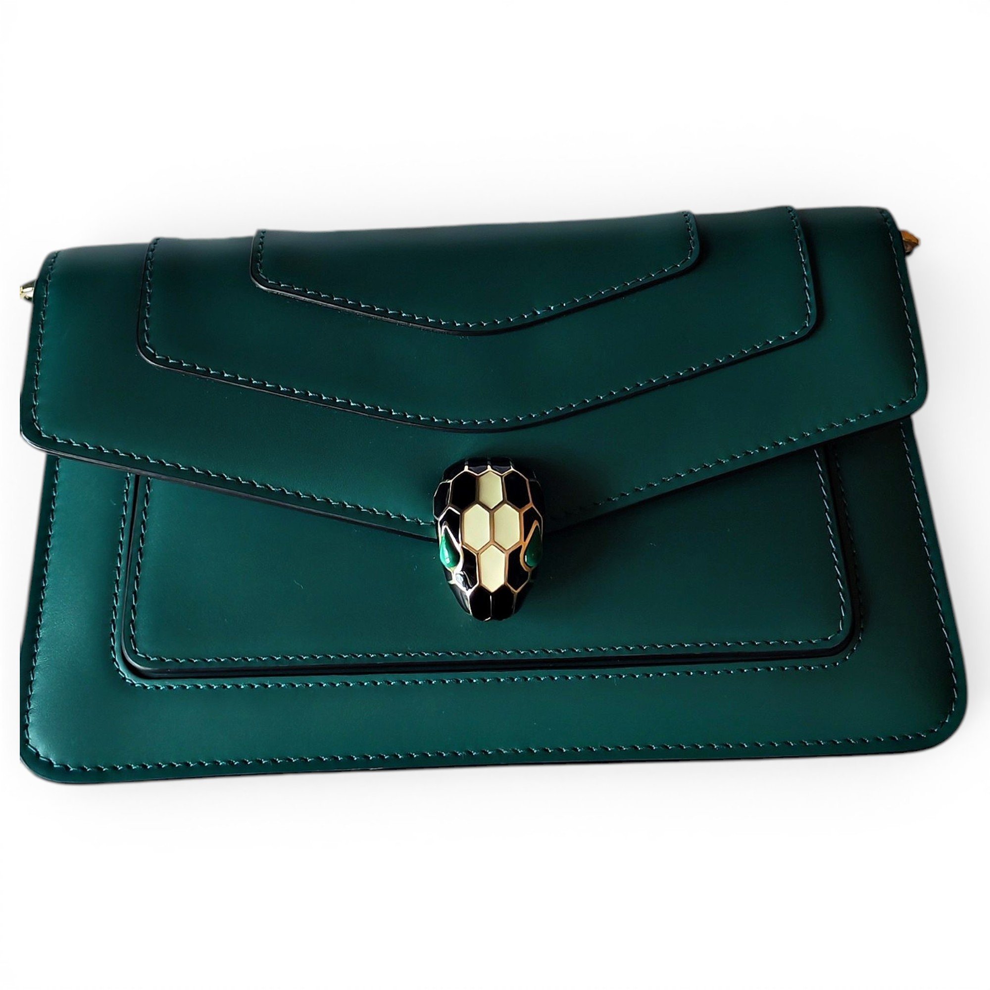 Serpenti leather handbag