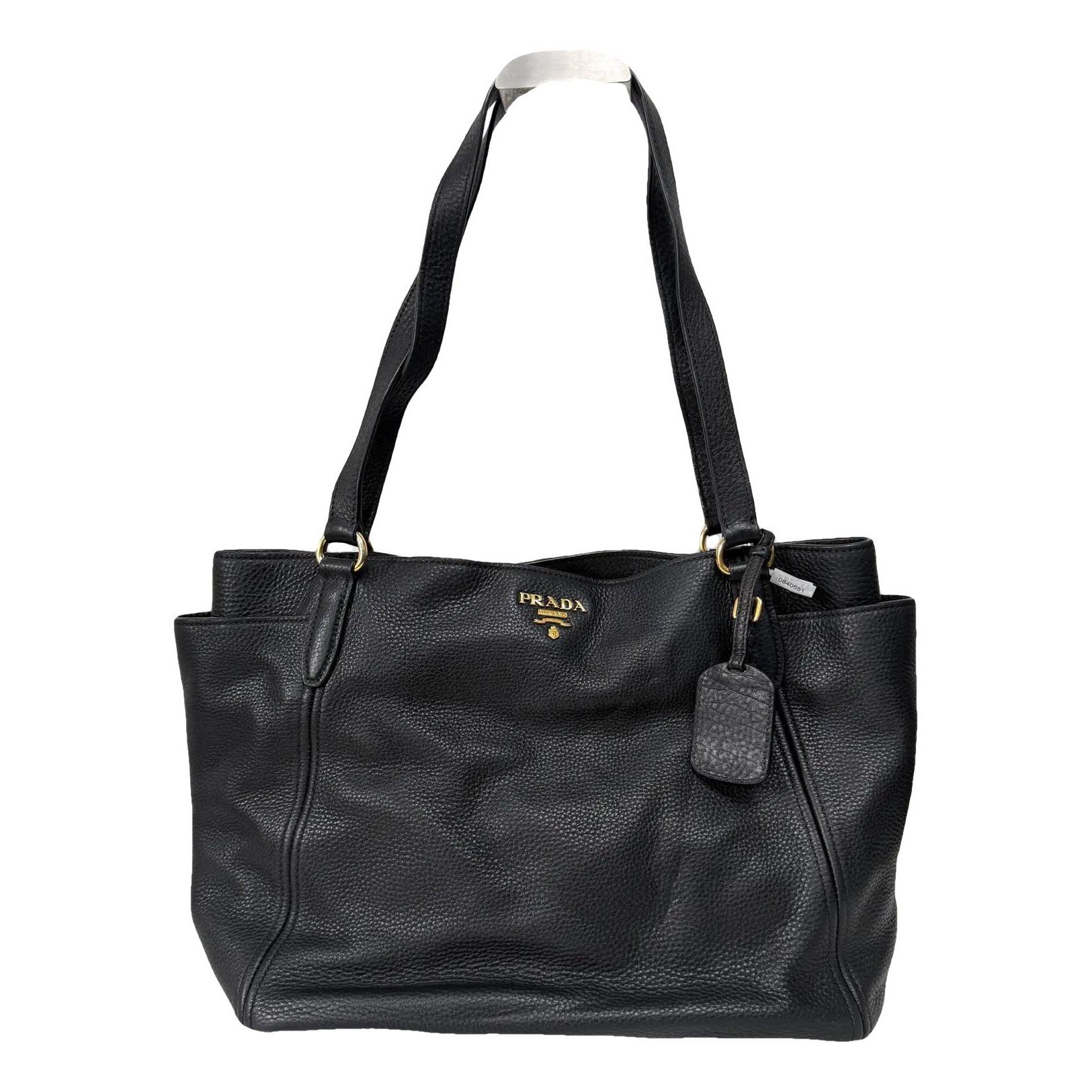 Double leather handbag