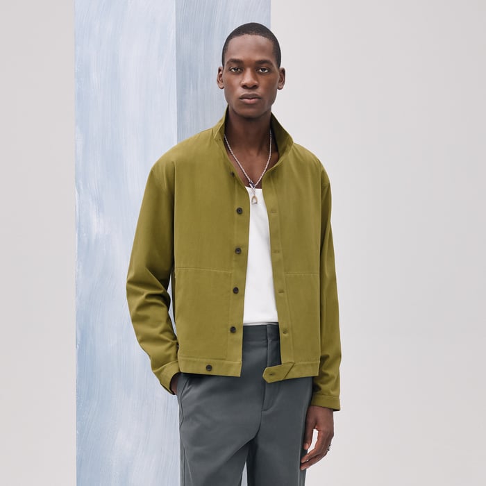 Matcha "Pique Plie" Buttoned Jacket