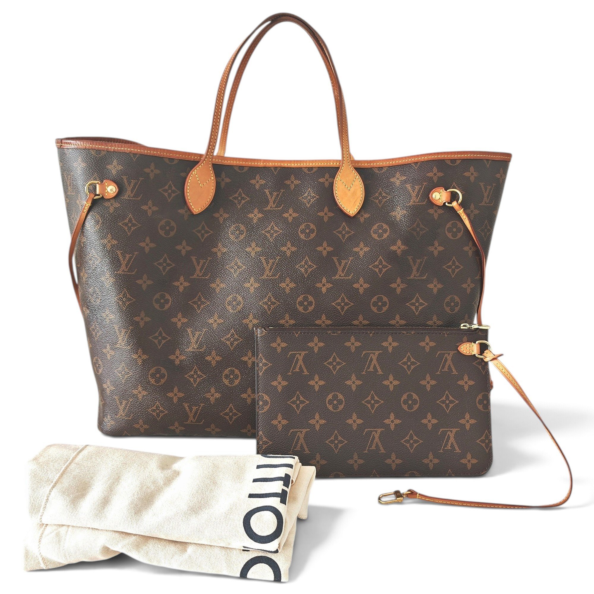 Louis Vuitton Neverfull leather tote