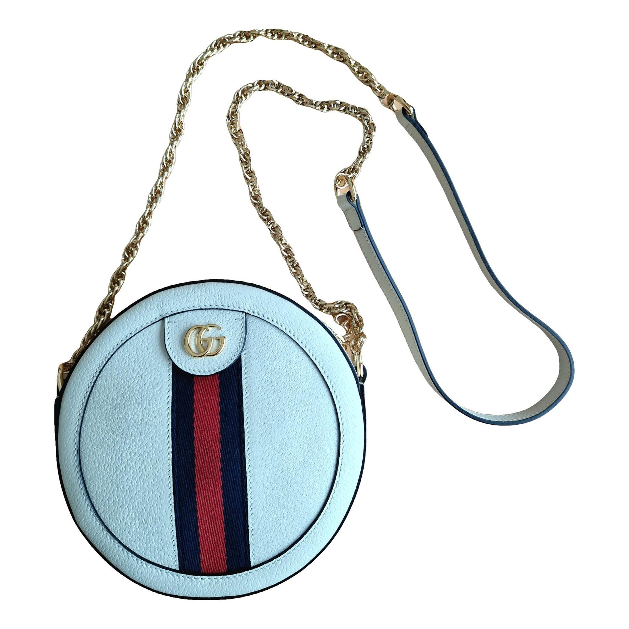 Ophidia Round leather crossbody bag