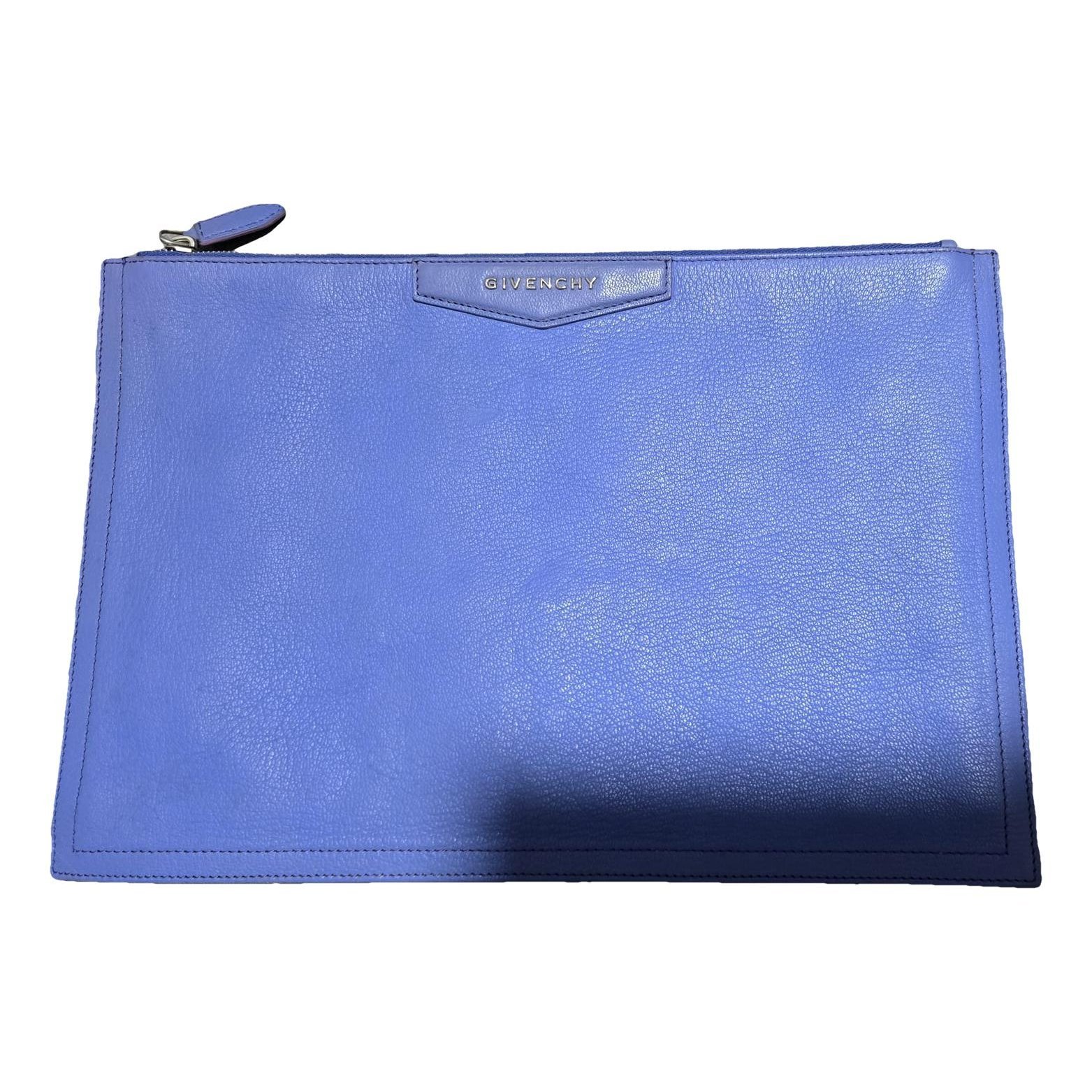 Leather clutch bag