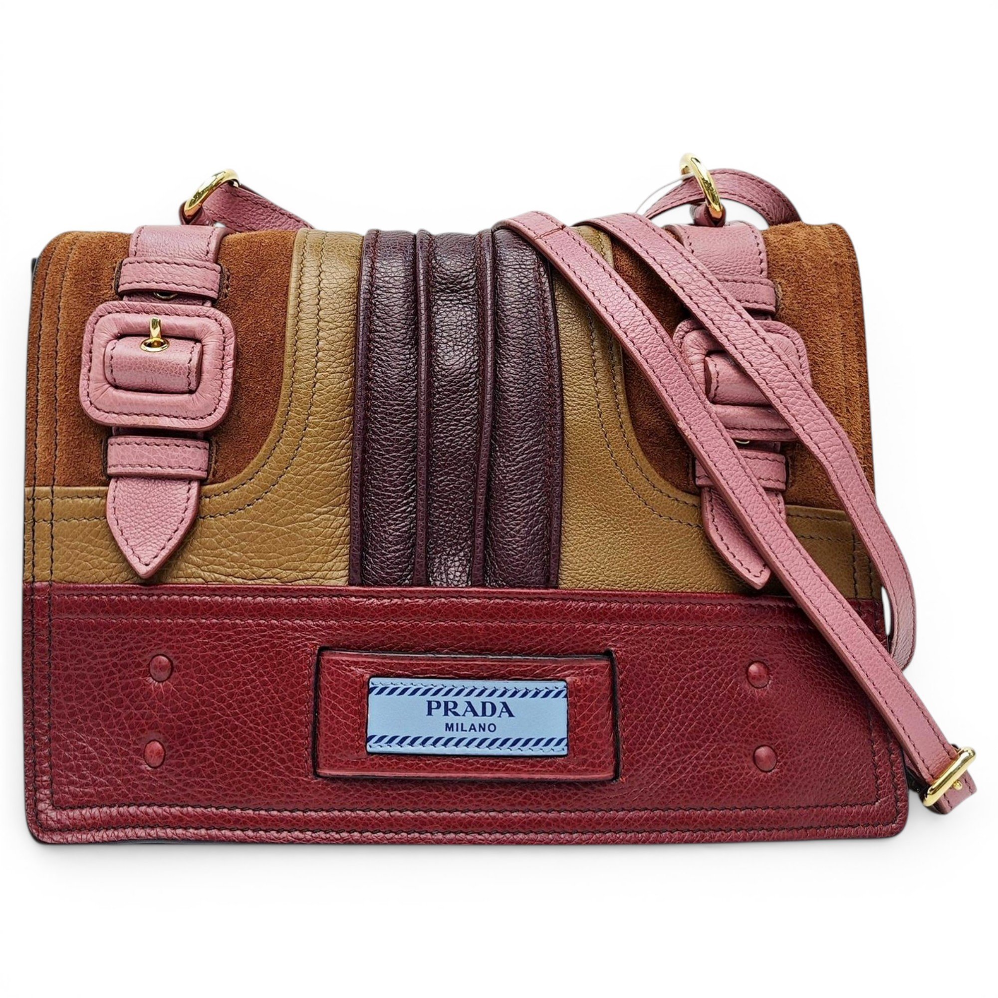 Etiquette leather crossbody bag