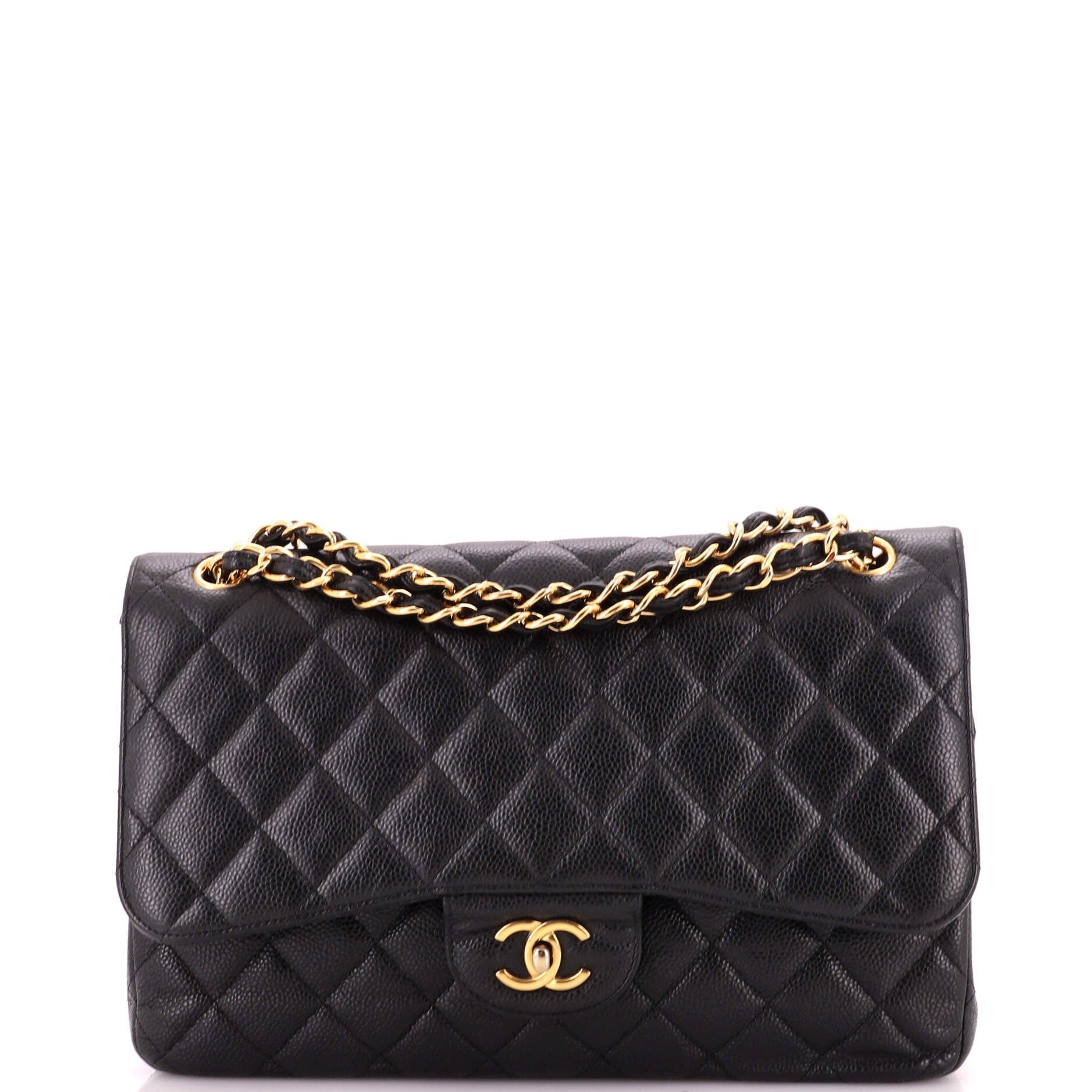 Classic Double Flap Bag Quilted Caviar Jumbo