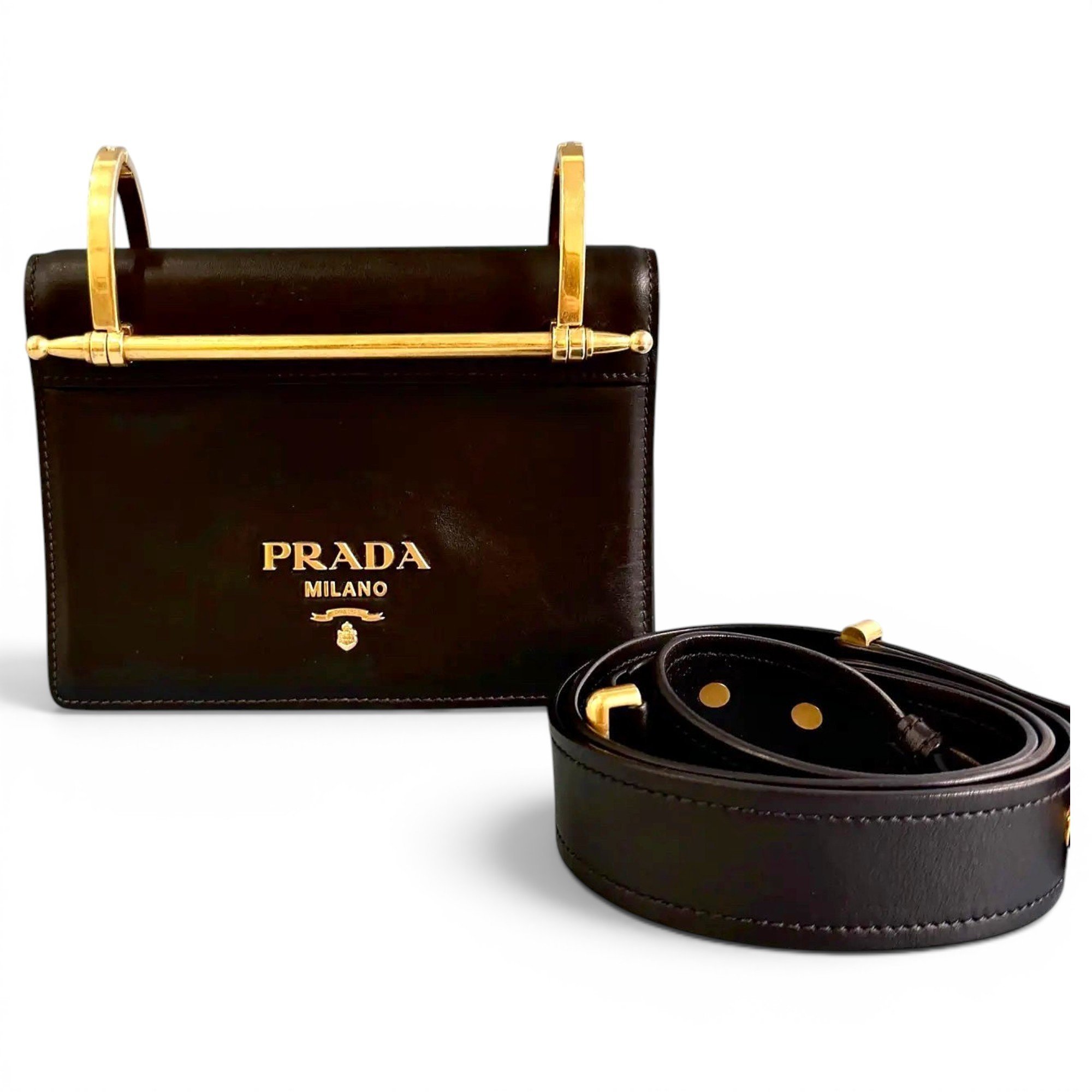 Pionnière leather crossbody bag