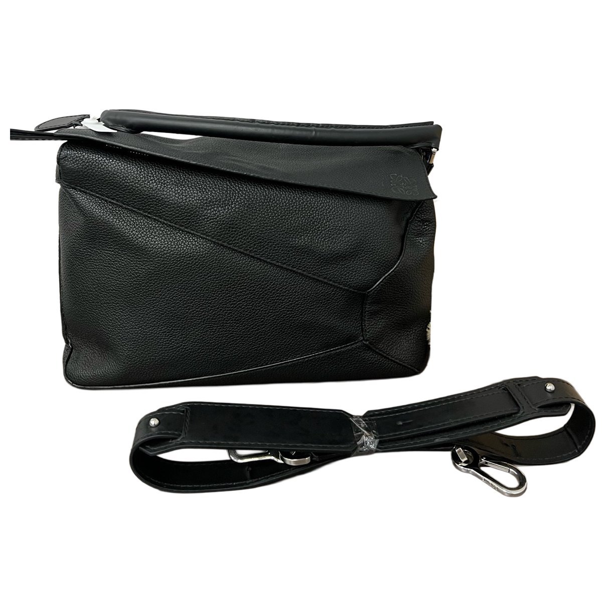 Puzzle leather handbag