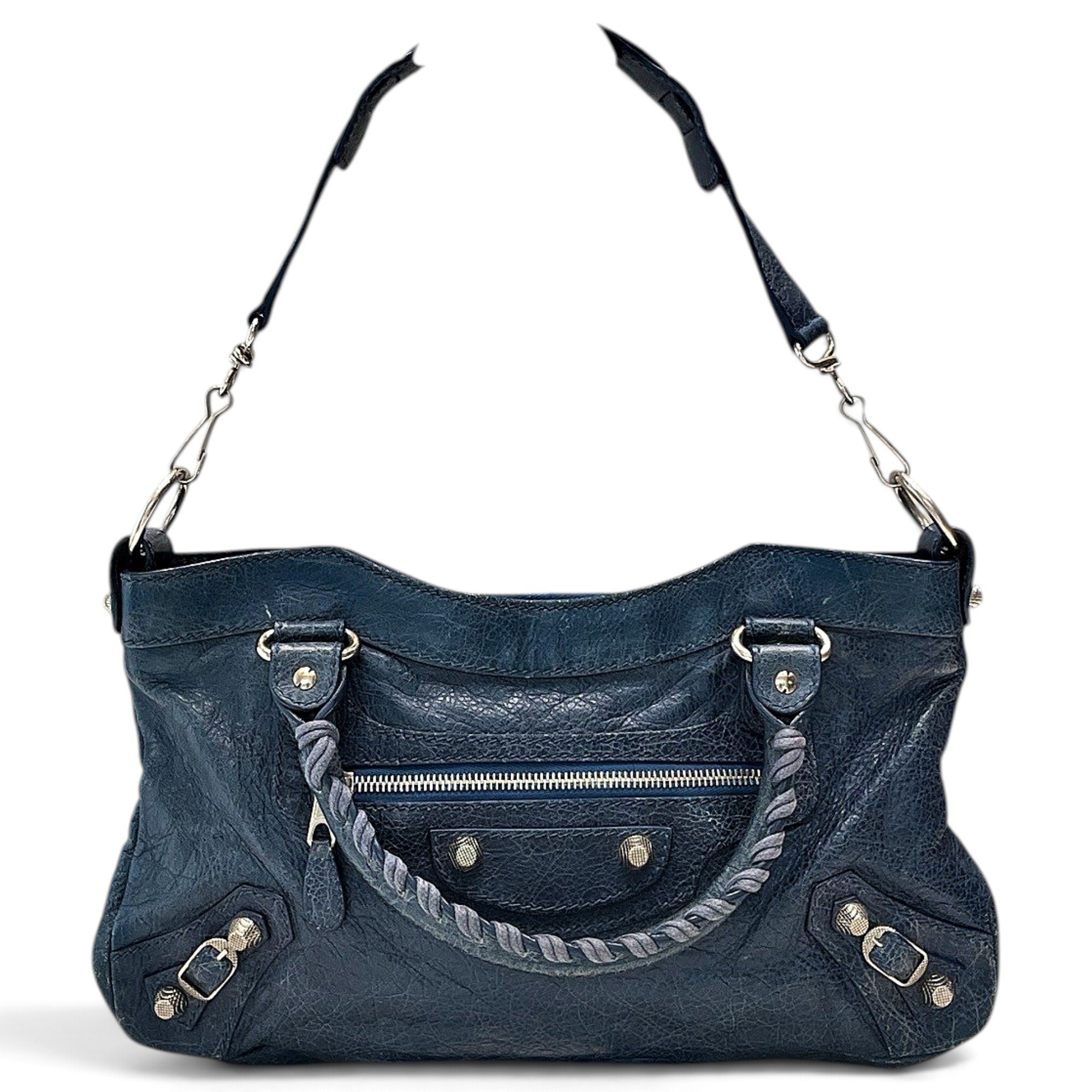 First leather handbag