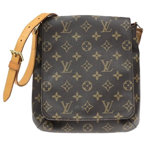Musette cloth handbag