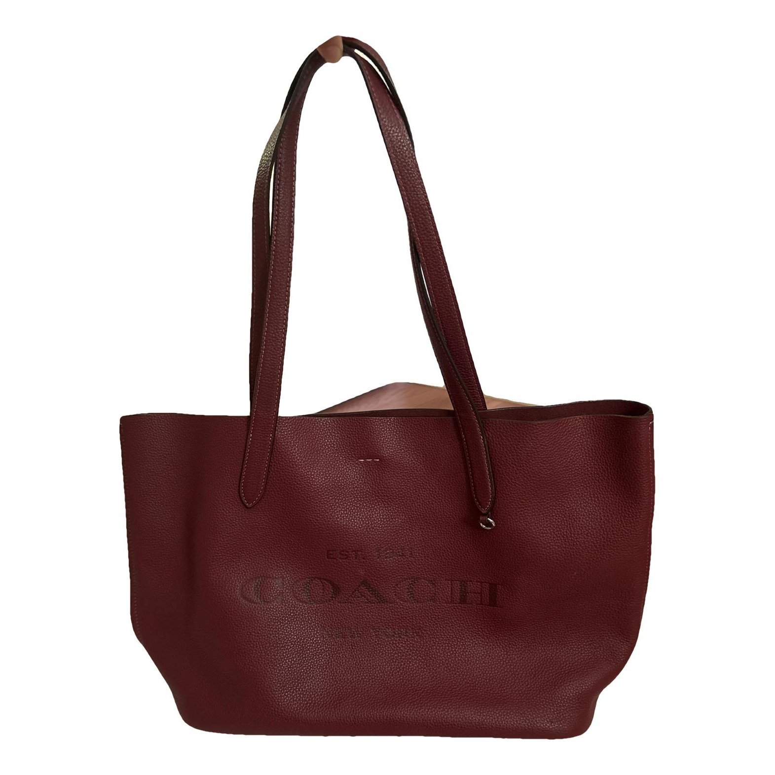 Patent leather handbag