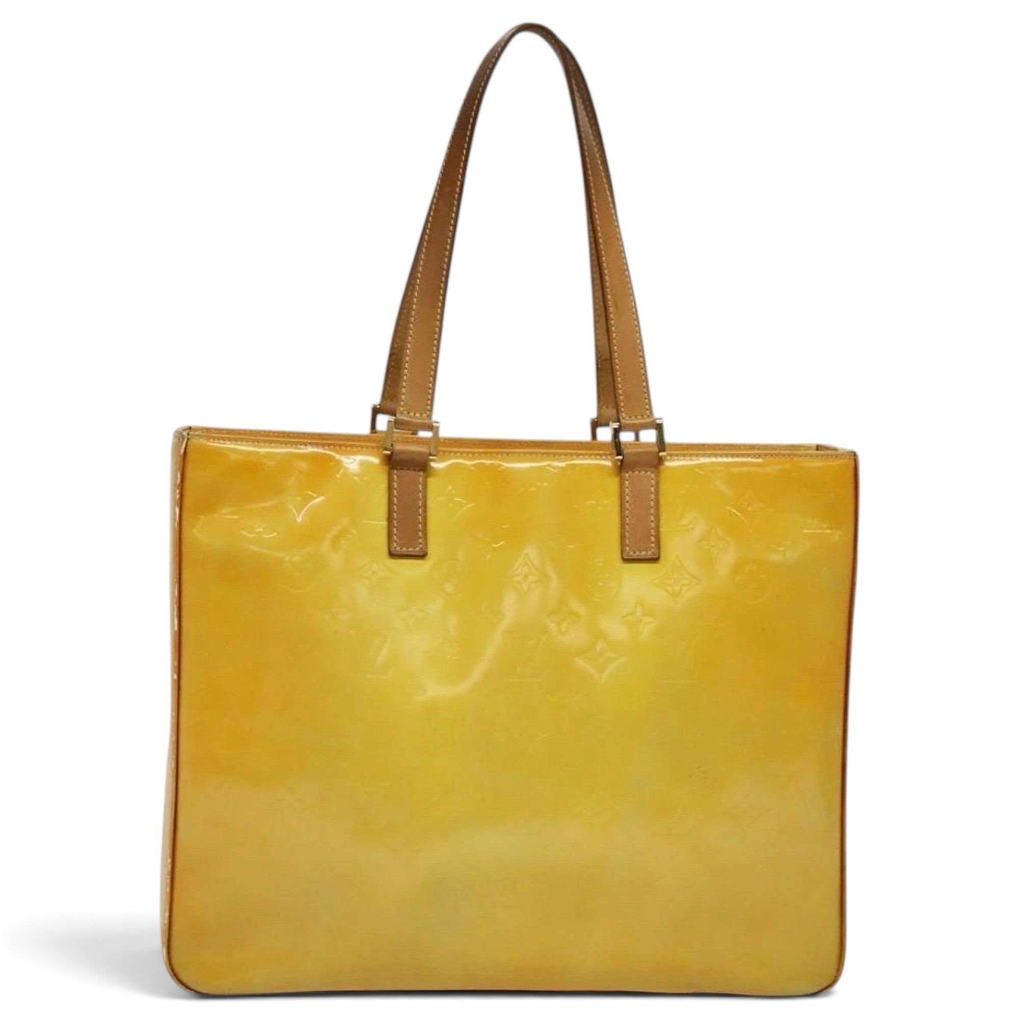Columbus patent leather tote